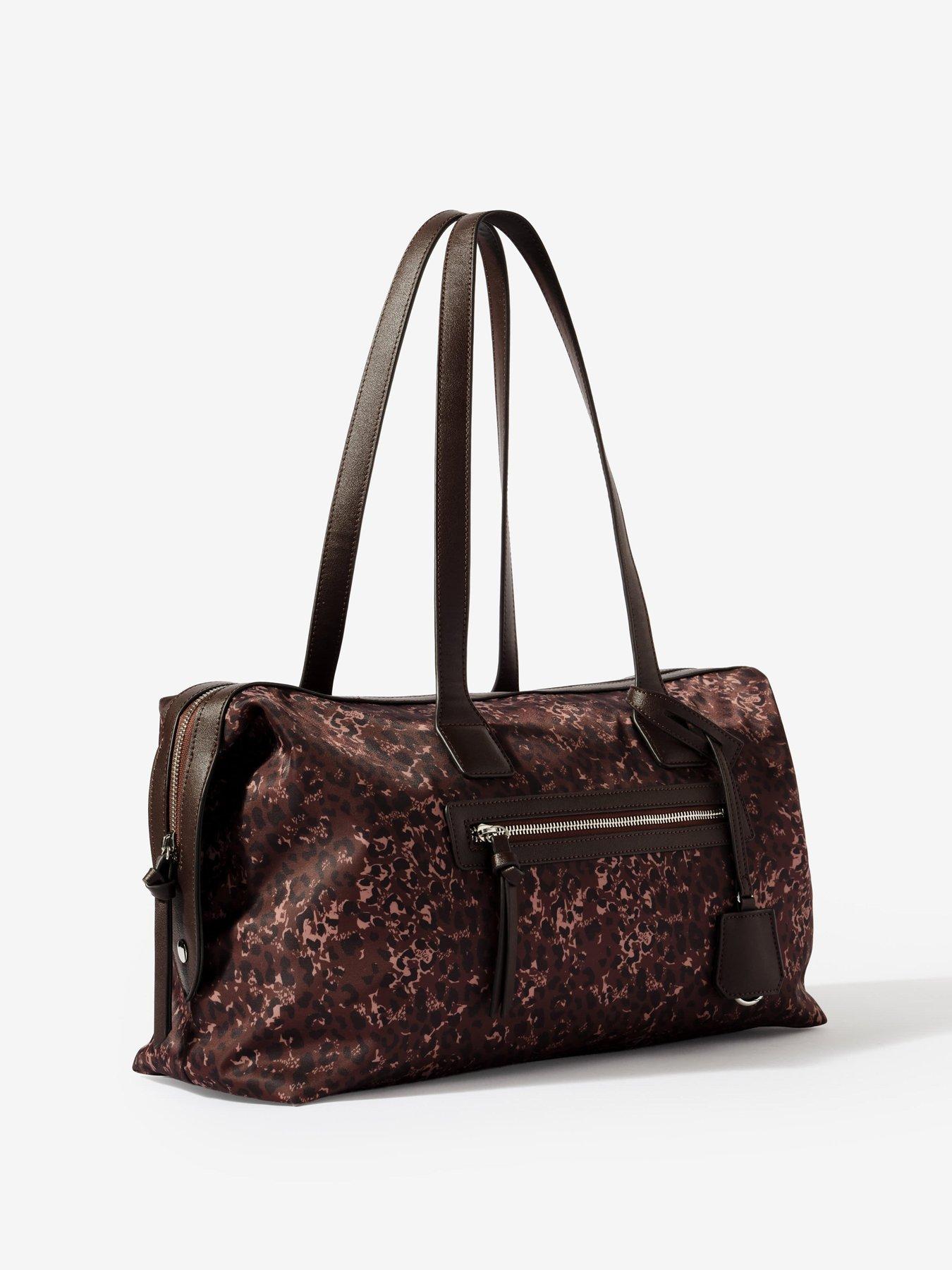 Image 3 of 4 of Mint Velvet Gina Leopard Weekender Bag - Brown