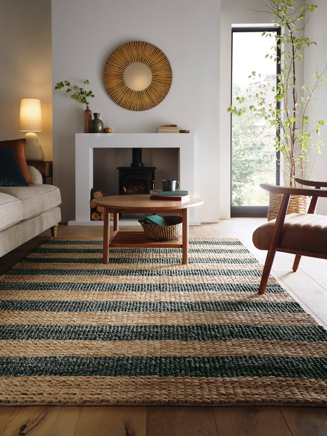 Image 1 of 5 of The Very Collection Bondi Jute Stripe Rug