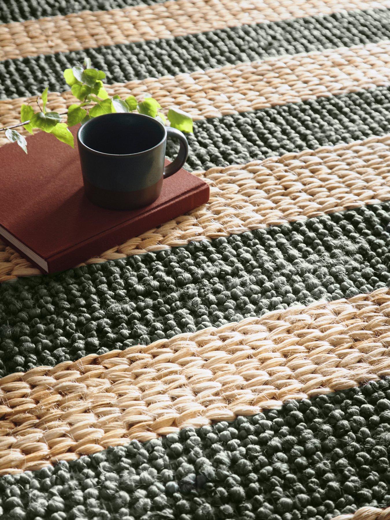 Image 4 of 5 of The Very Collection Bondi Jute Stripe Rug