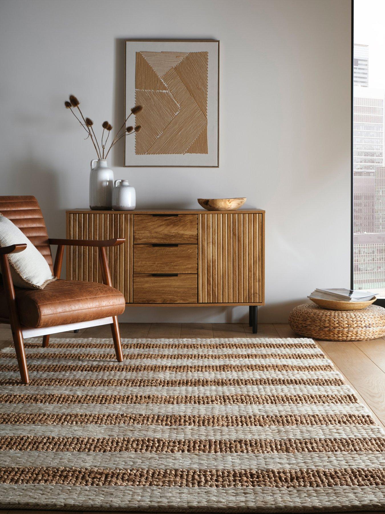 Image 1 of 5 of The Very Collection Bondi Jute Stripe Rug