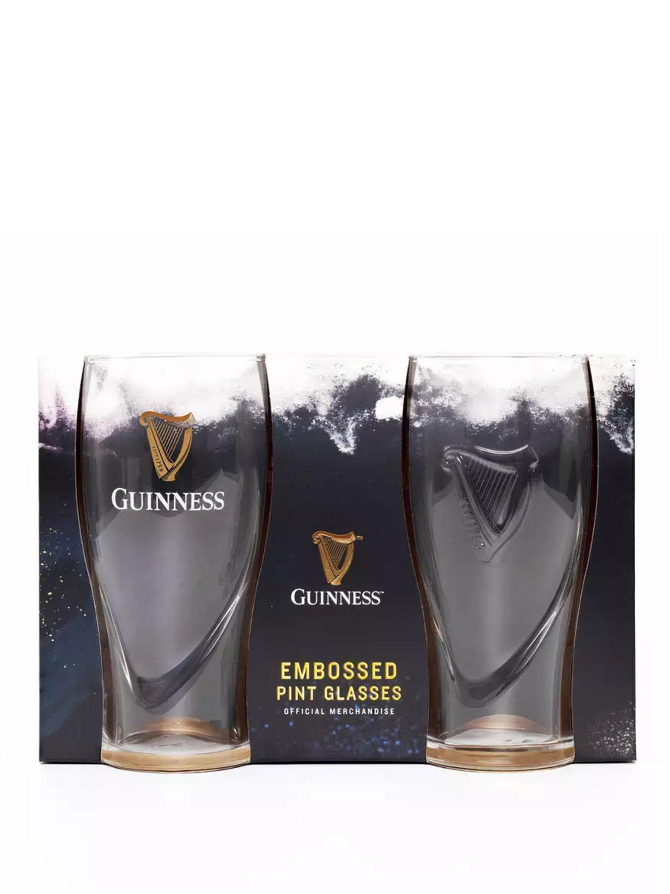 GUINNESS Guinness Embossed Pint Beer Glass Set - Pack of 2