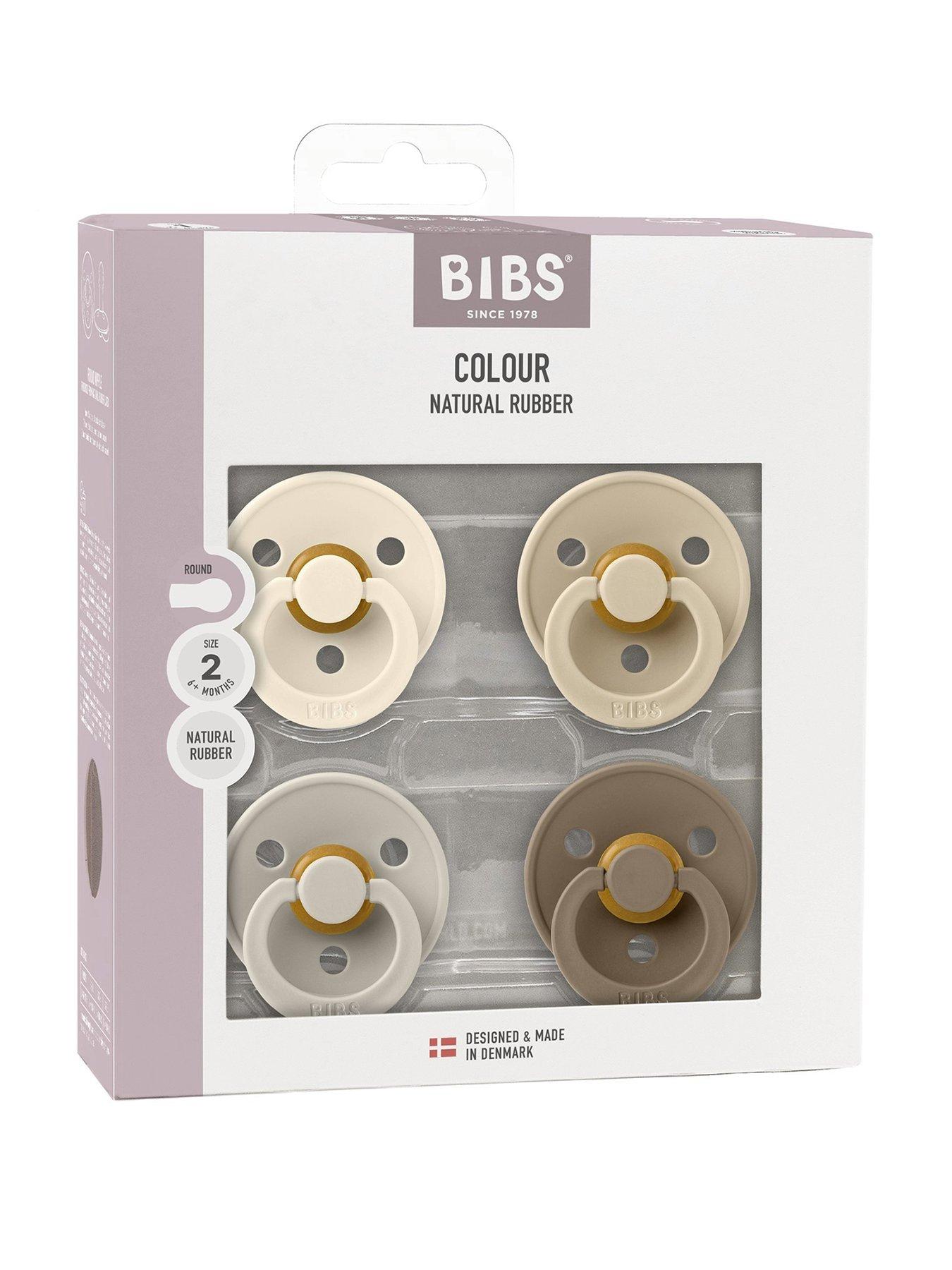 Image 2 of 5 of BIBS BIBS Pacifier Colour 4 PACK Latex Size 2 Ivory/Sand/Vanilla/Dark Oak