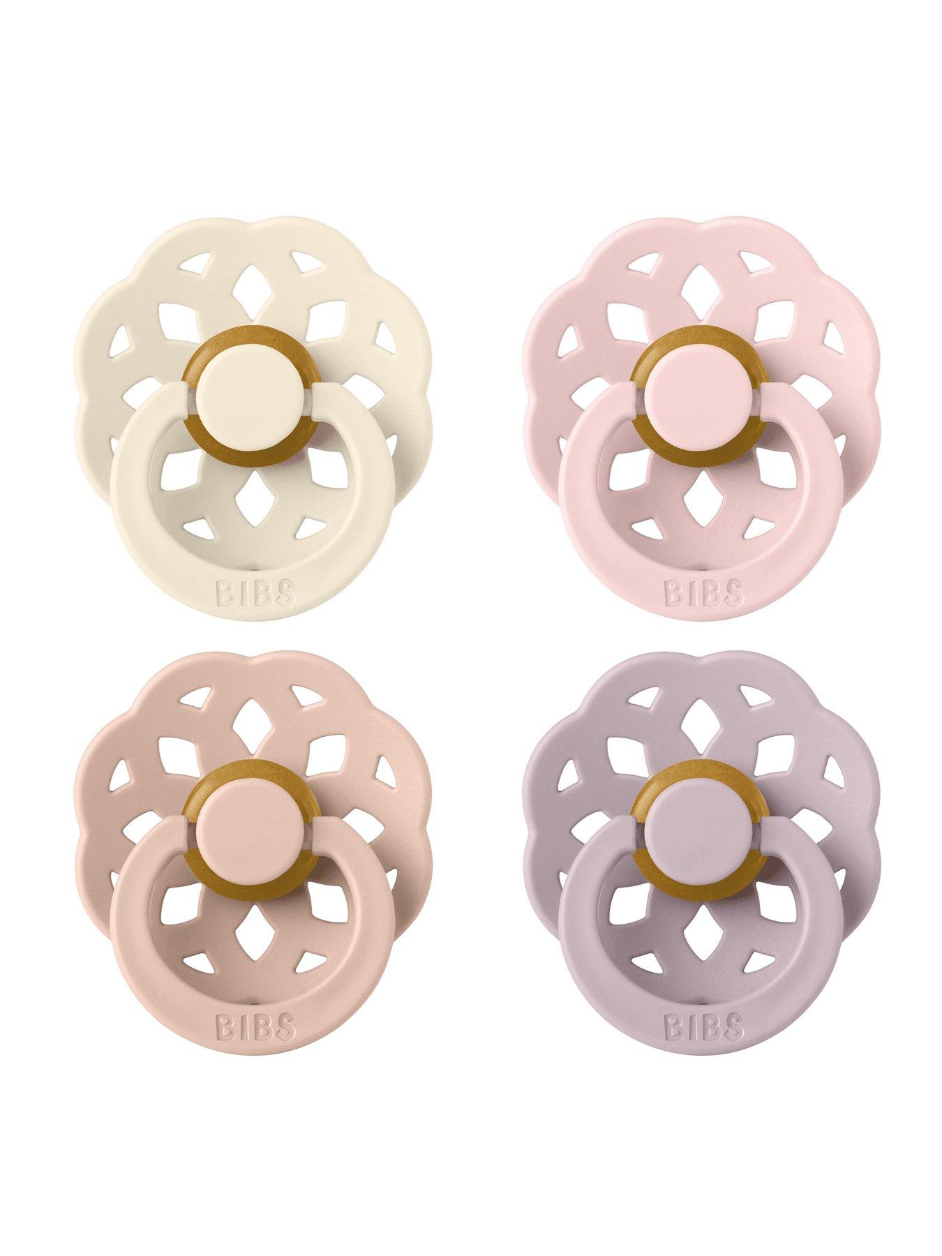 BIBS BIBS Pacifier Boheme 4 PACK Latex Size 2 Ivory/Blush/Blossom/Dusky Lilac