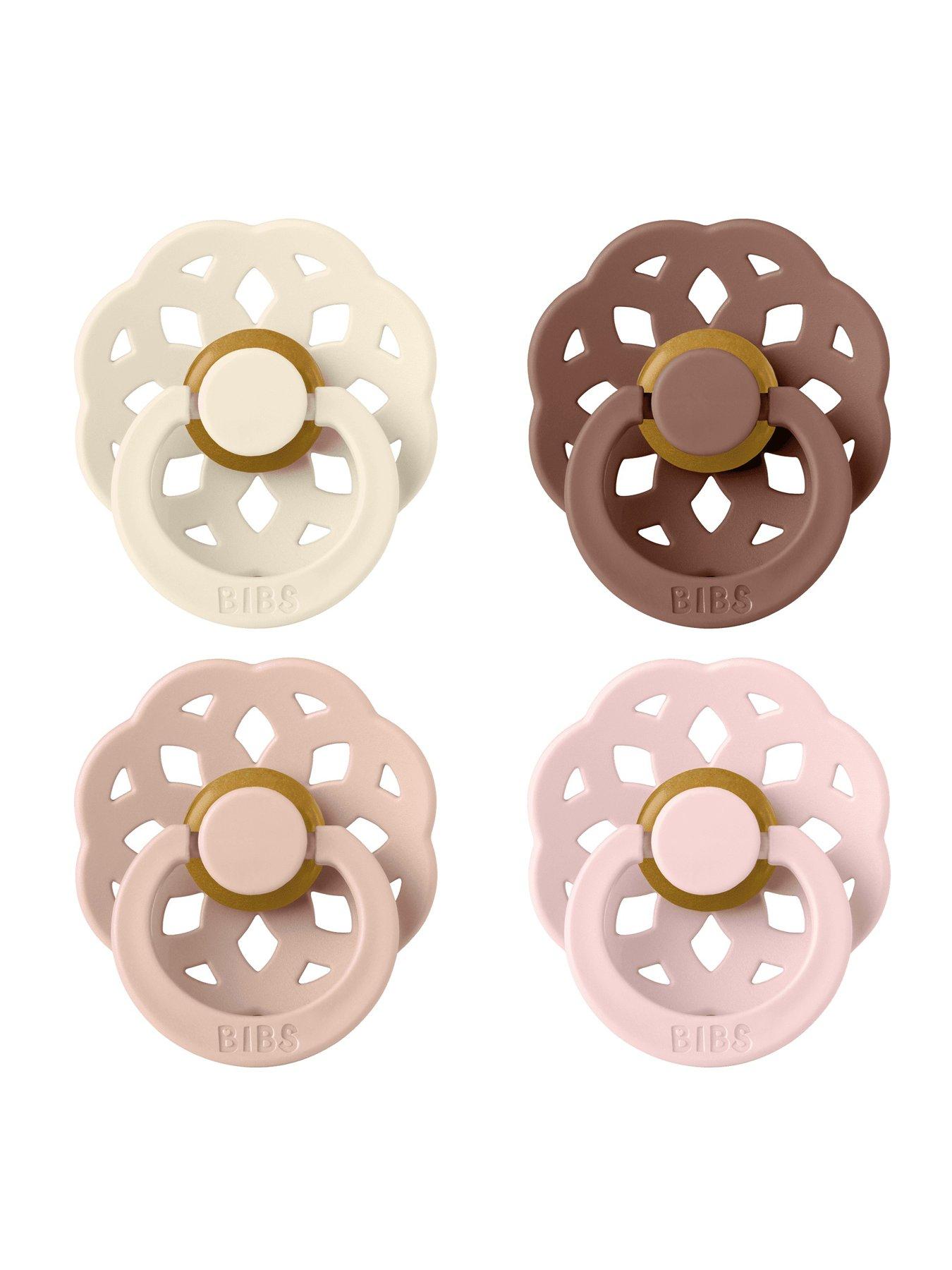 BIBS BIBS Pacifier Boheme 4 PACK Latex Size 1 Ivory/Blush/Woodchuck/Blossom