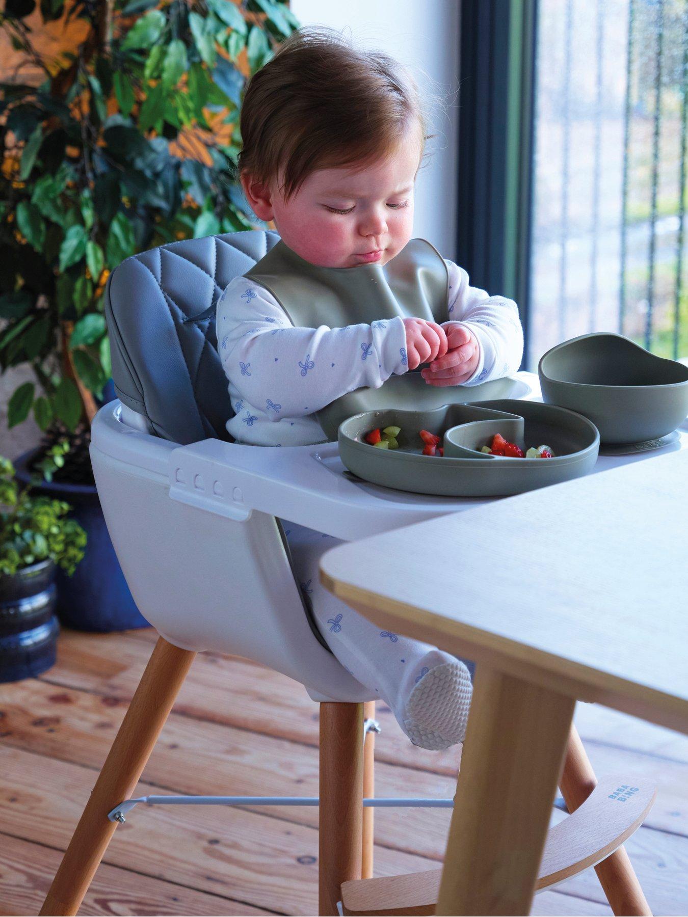 Image 1 of 8 of BabaBing! Bababing , Highchair , 4-in-1 Highchair & Toddler Chair , White/Grey