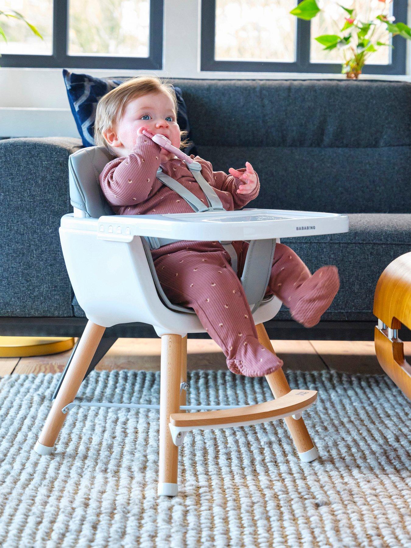 Image 4 of 8 of BabaBing! Bababing , Highchair , 4-in-1 Highchair & Toddler Chair , White/Grey