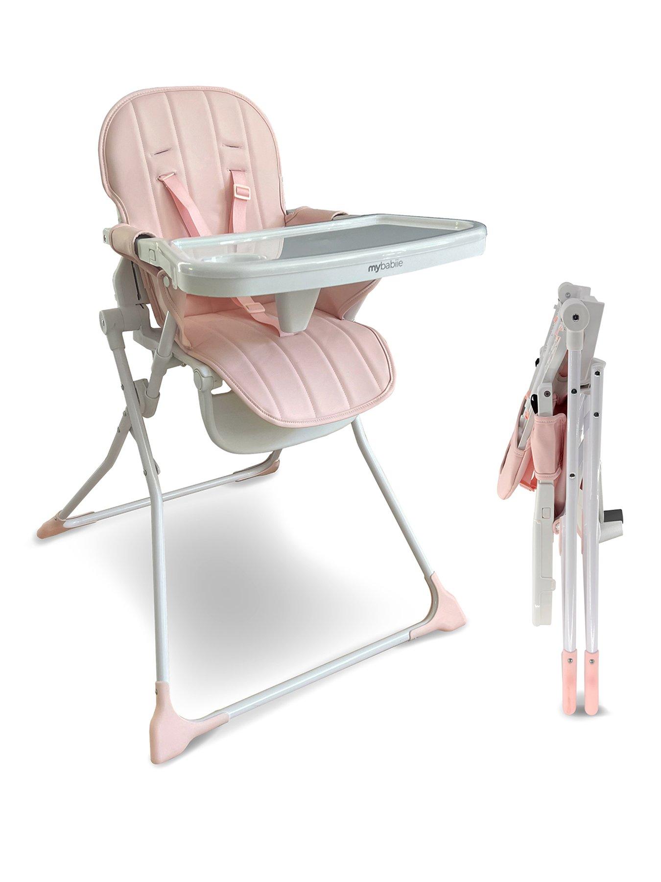 My Babiie MBHC2 Compact Folding Highchair - Pink