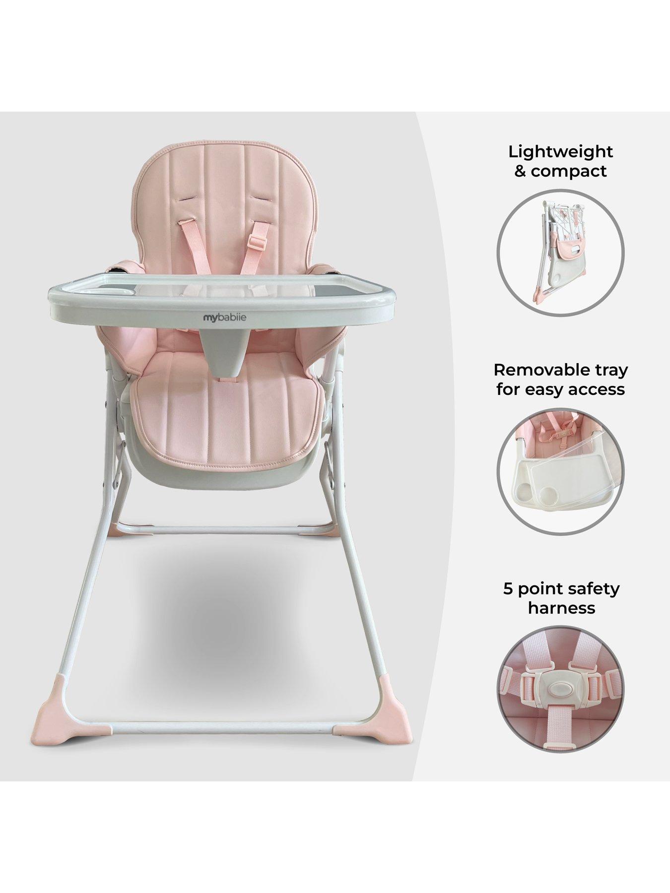 Image 2 of 6 of My Babiie MBHC2 Compact Folding Highchair - Pink