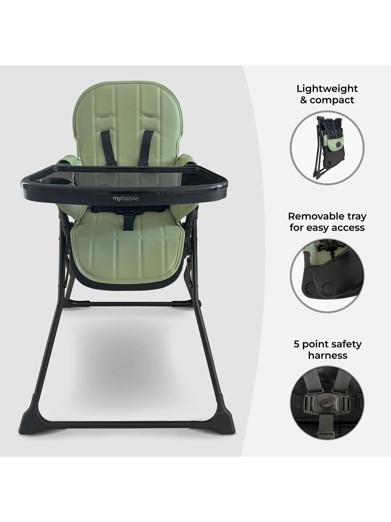 Image 2 of 6 of My Babiie MBHC2 Compact Folding Highchair - Green