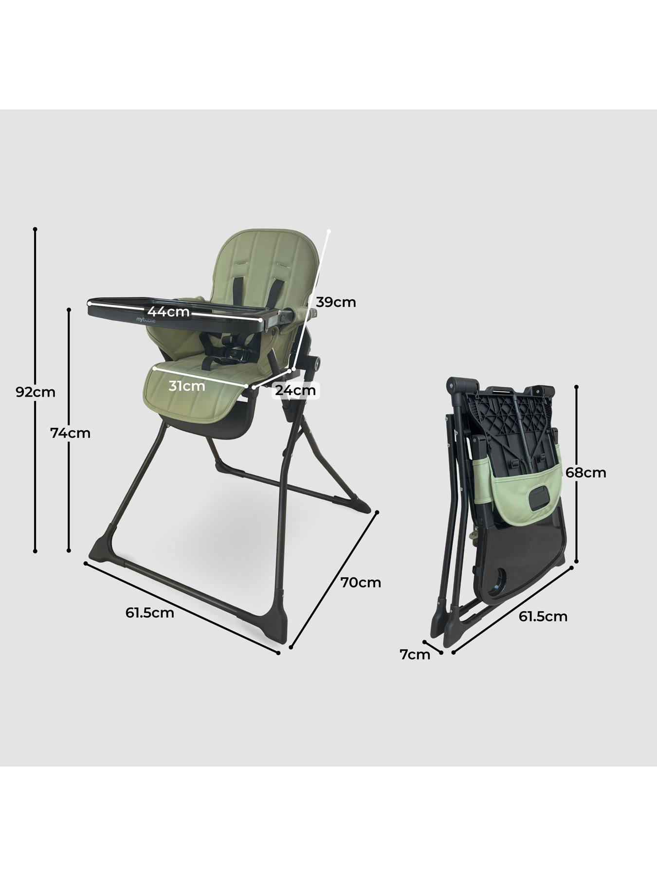 Image 6 of 6 of My Babiie MBHC2 Compact Folding Highchair - Green