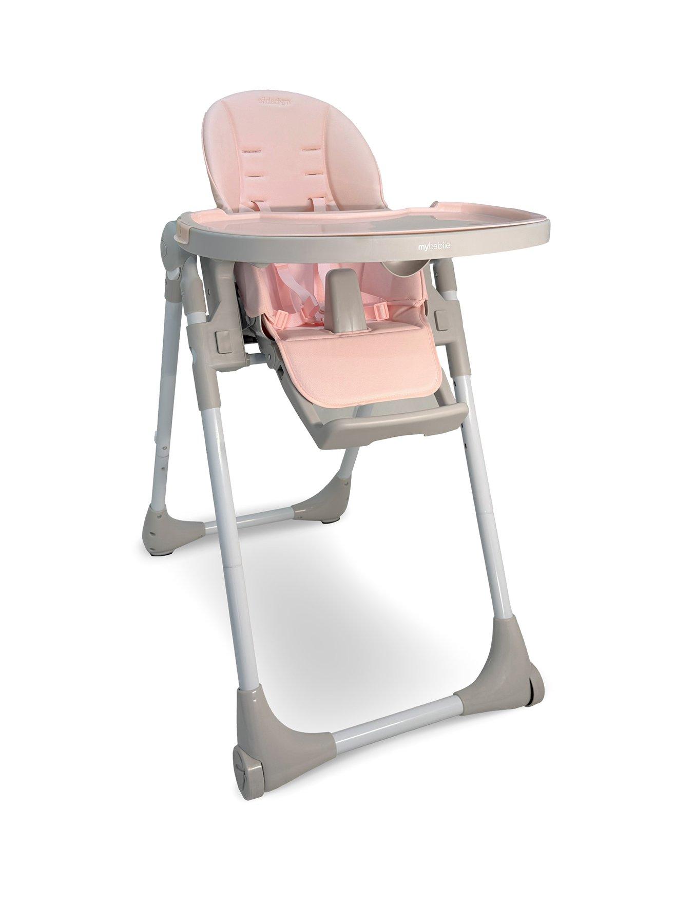 My Babiie MBHC9 Luxe Highchair from Birth - Pink / Grey