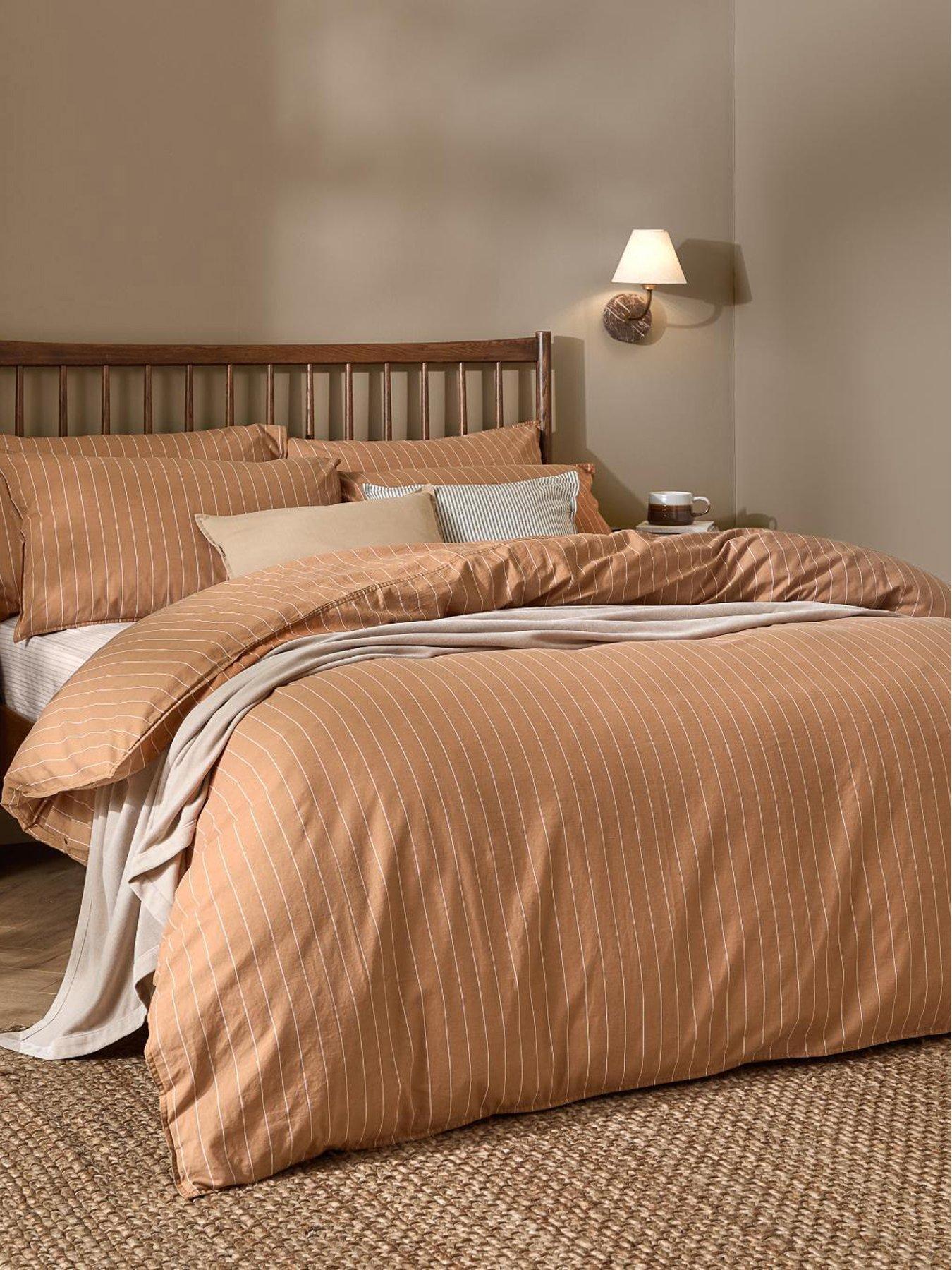 Yard Linear Stripe Duvet Set Demerara Sugar