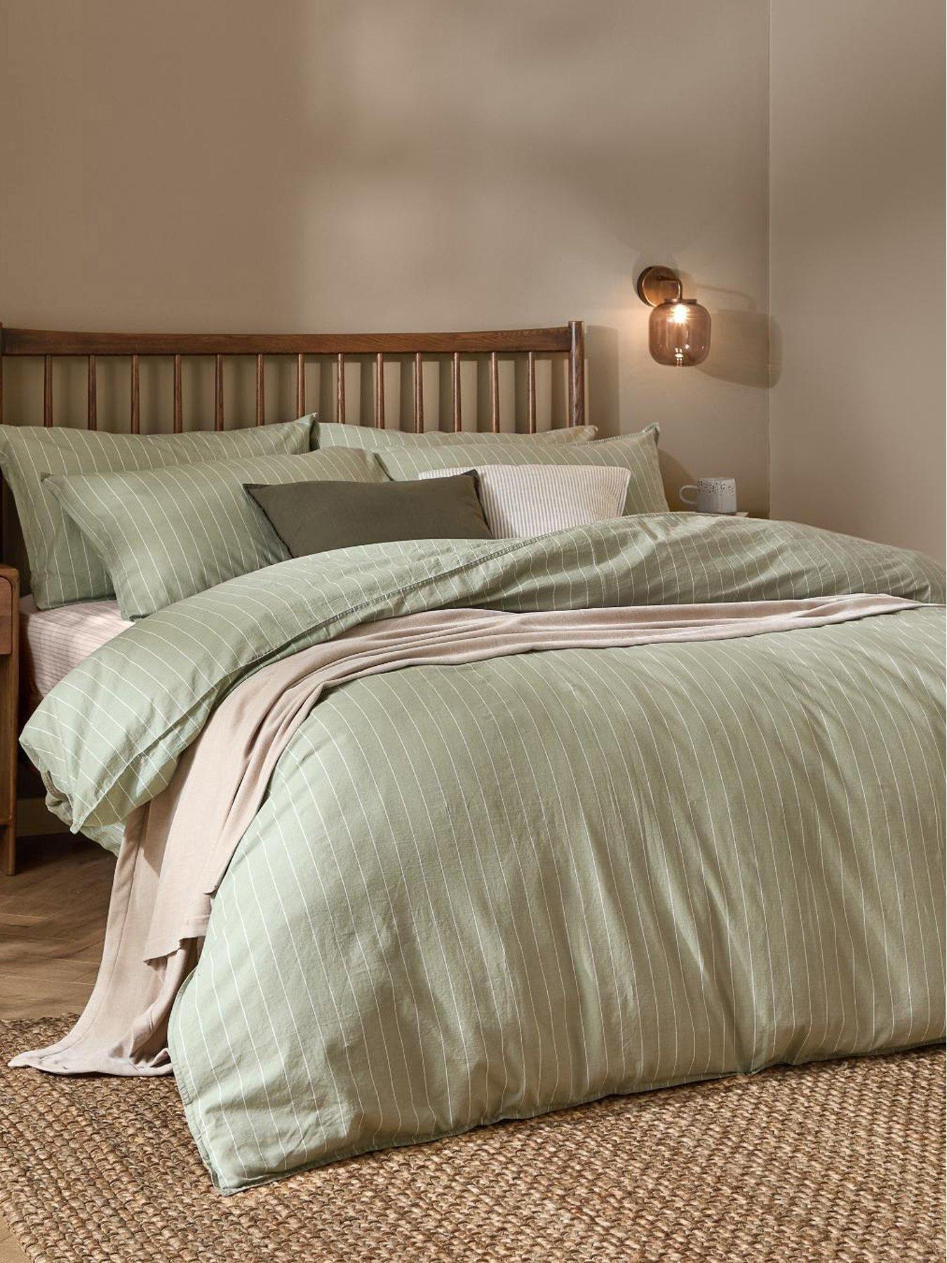 Yard Linear Stripe Duvet Set Forest