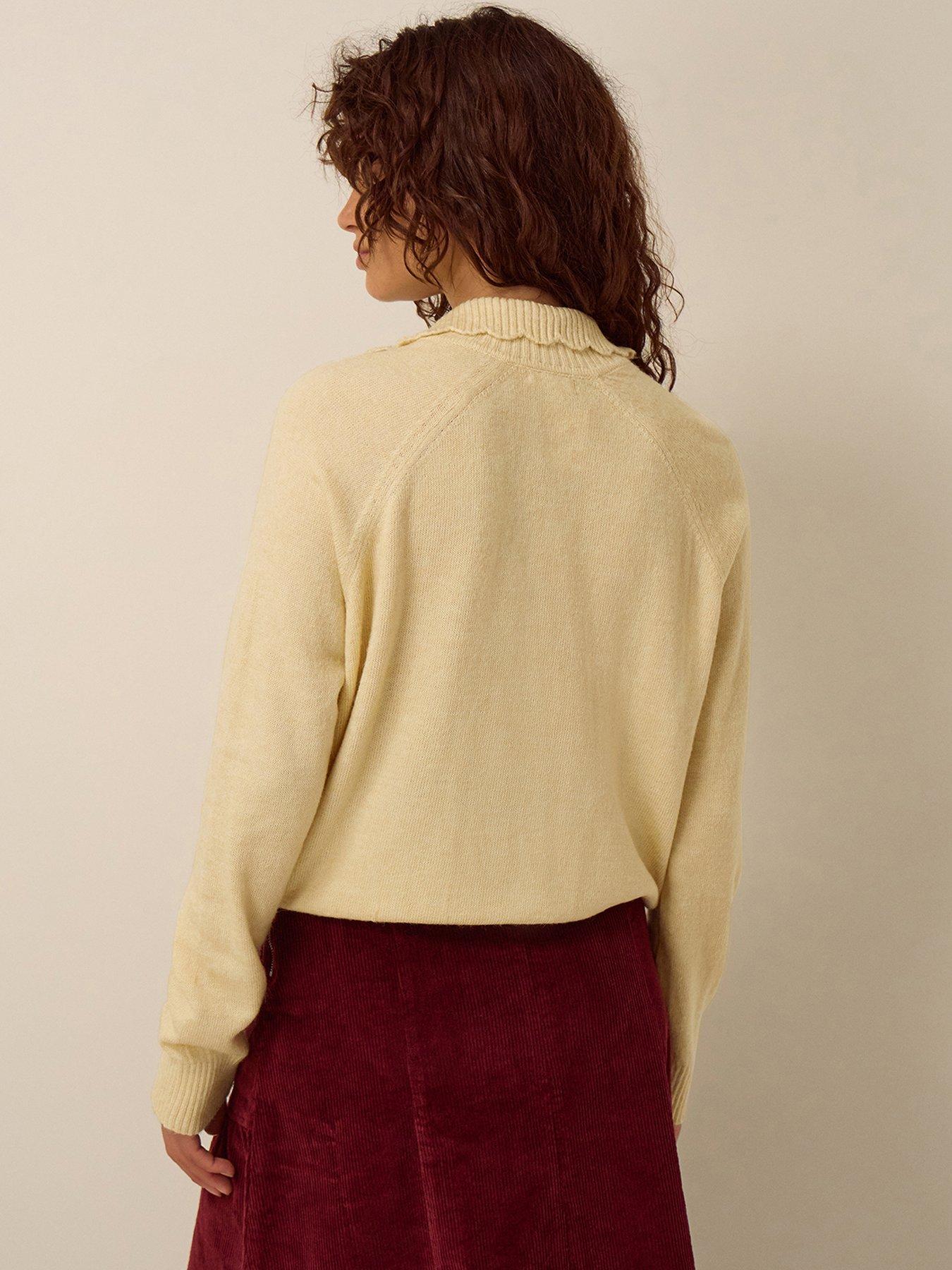 Image 2 of 5 of Monsoon Zoey Zip Cardigan - Yellow