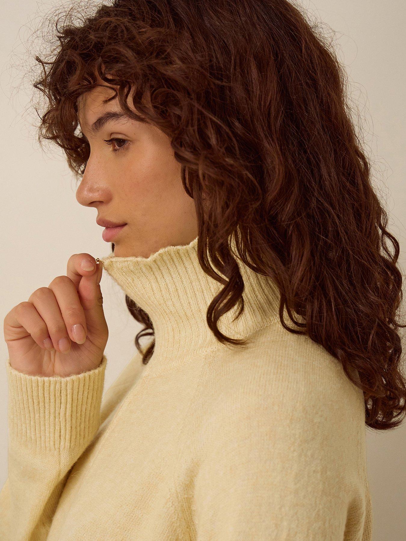 Image 3 of 5 of Monsoon Zoey Zip Cardigan - Yellow