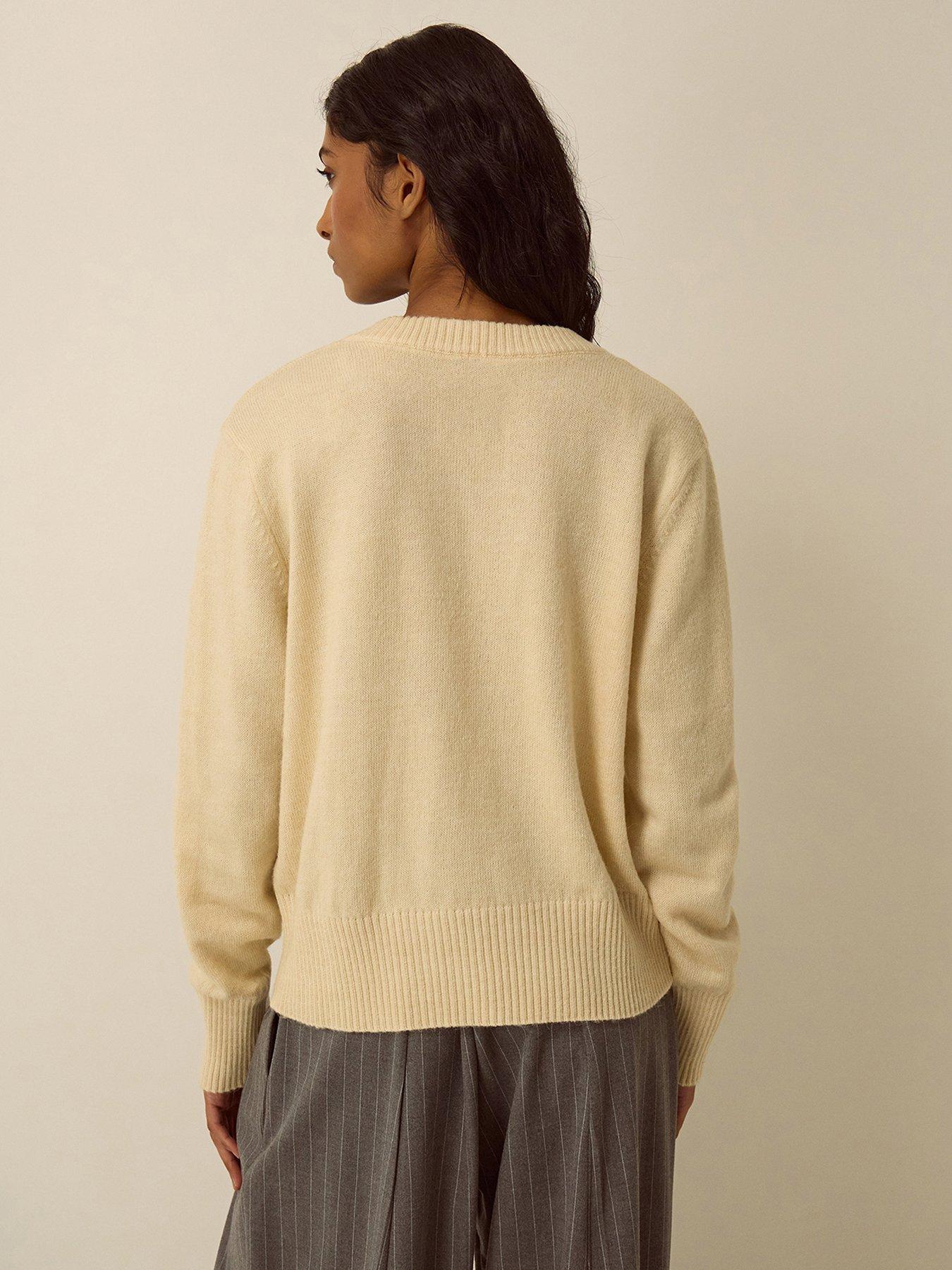 Image 2 of 4 of Monsoon Vikki V Neck Jumper - Yellow