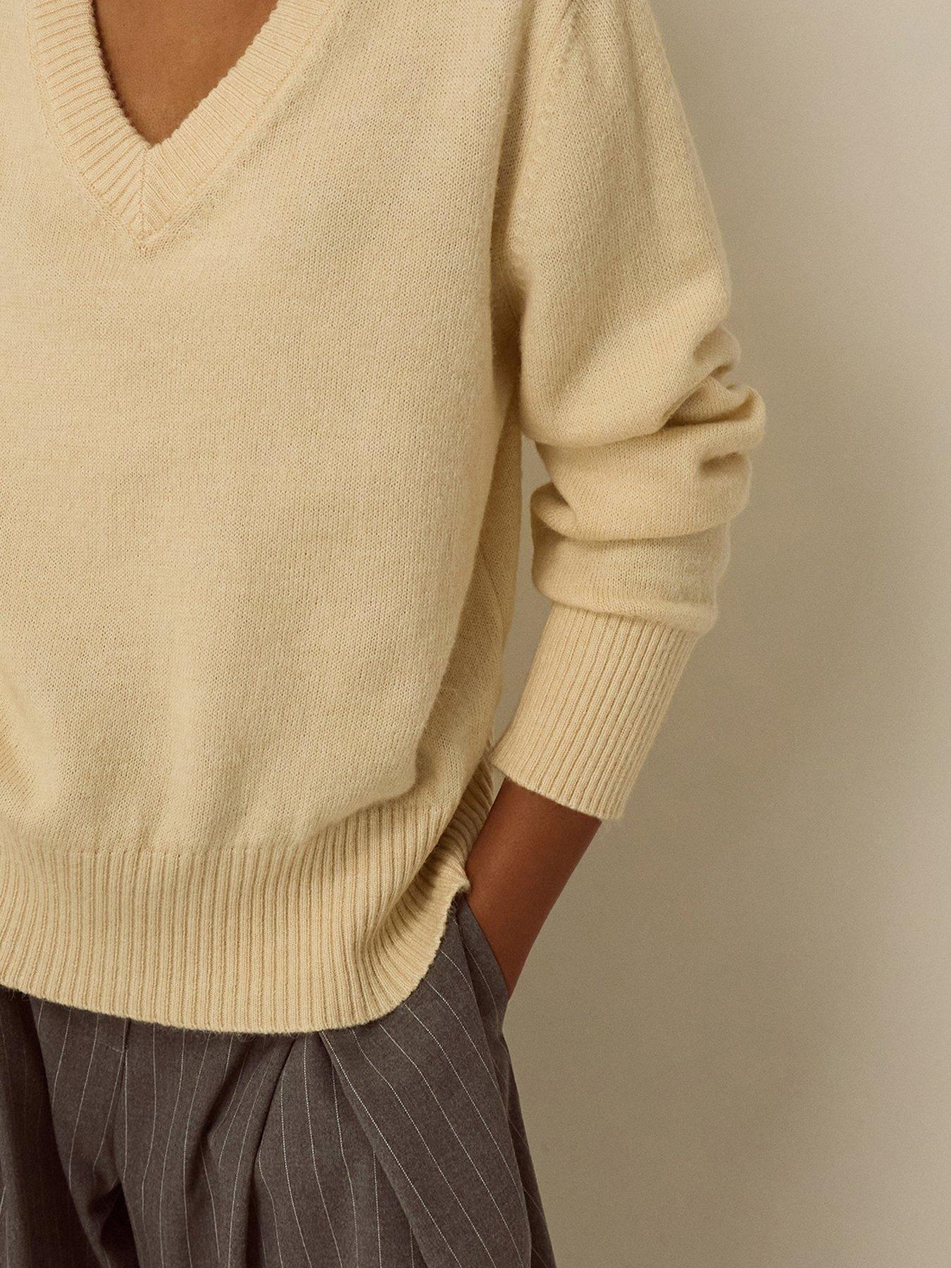 Image 4 of 4 of Monsoon Vikki V Neck Jumper - Yellow