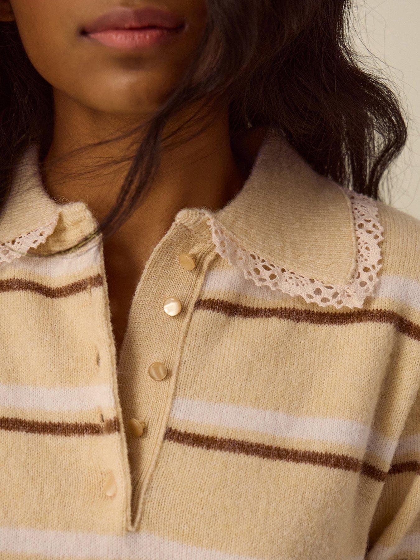 Image 4 of 4 of Monsoon Sutton Stripe Jumper - Yellow