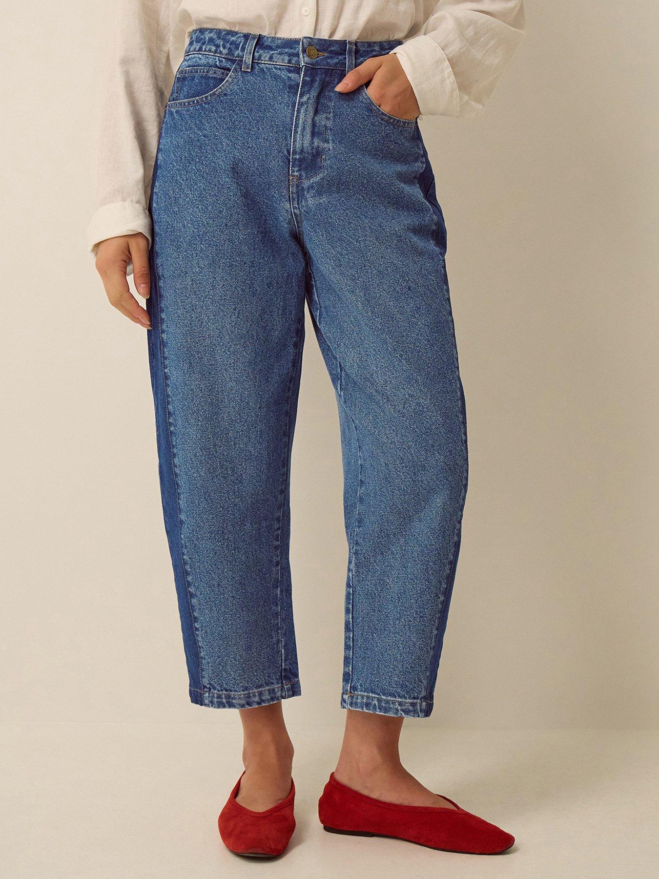 Monsoon Natalie Barrel Jeans - Blue