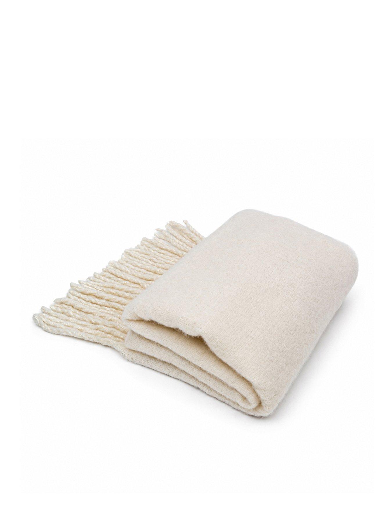 Image 1 of 3 of Glamorous Super Soft Blanket Scarf with Fringe Trim - Cream