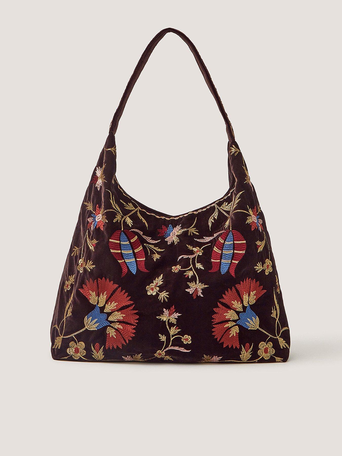 Monsoon Hatti Emb Crossbody Bag