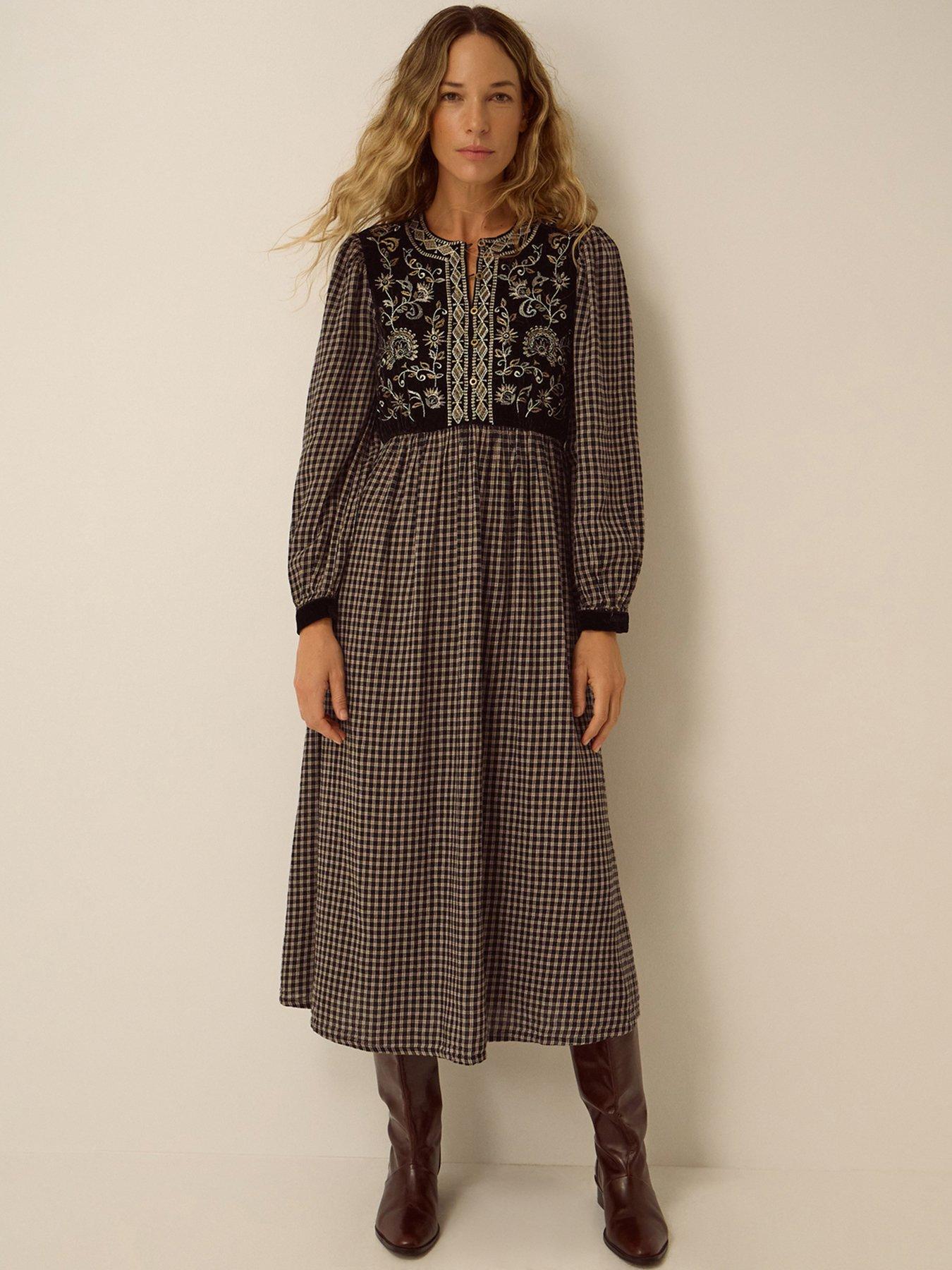 Monsoon Elise Emb Dress