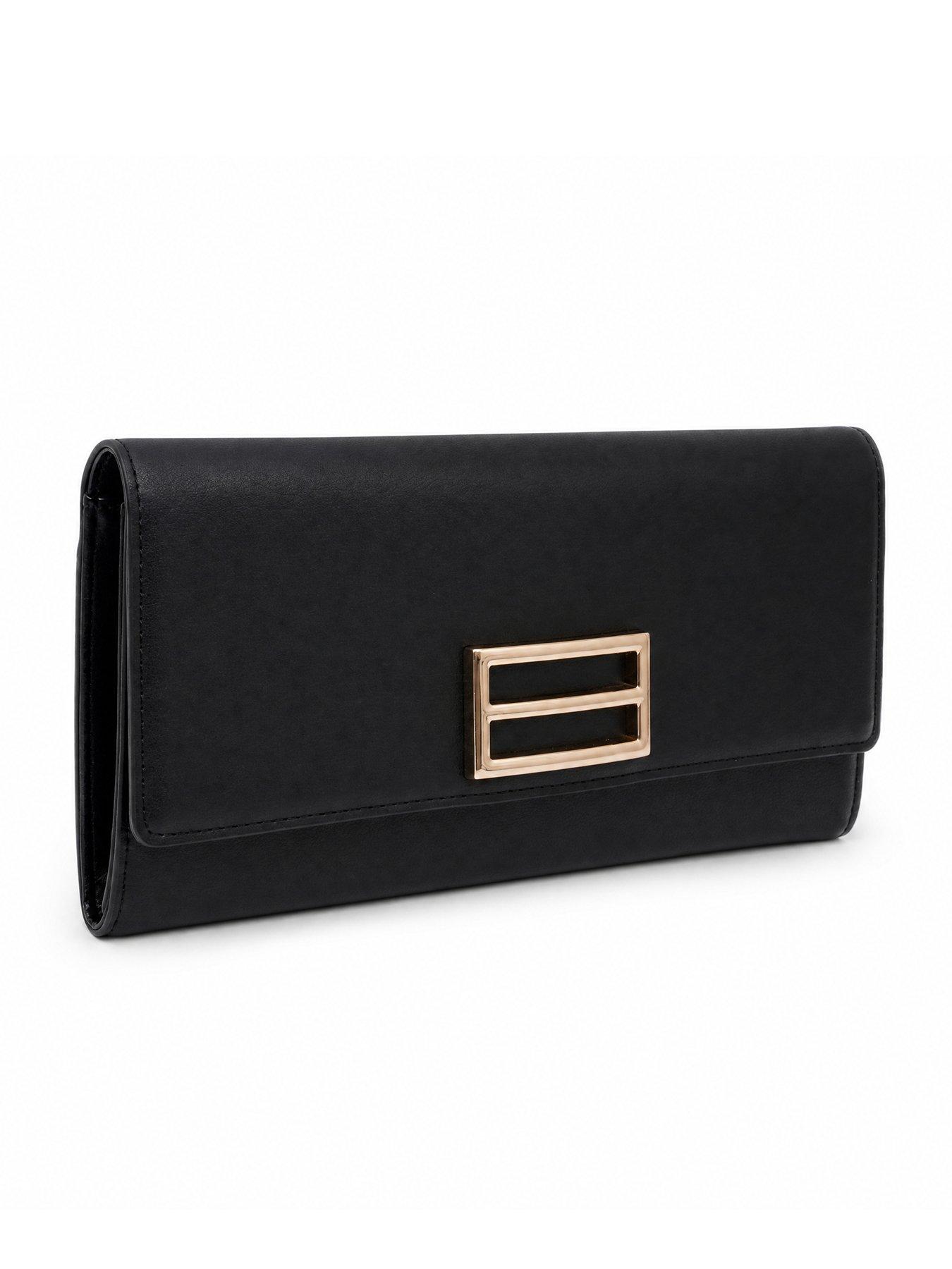 Image 2 of 5 of Glamorous Classic Envelope Clutch Bag - Black