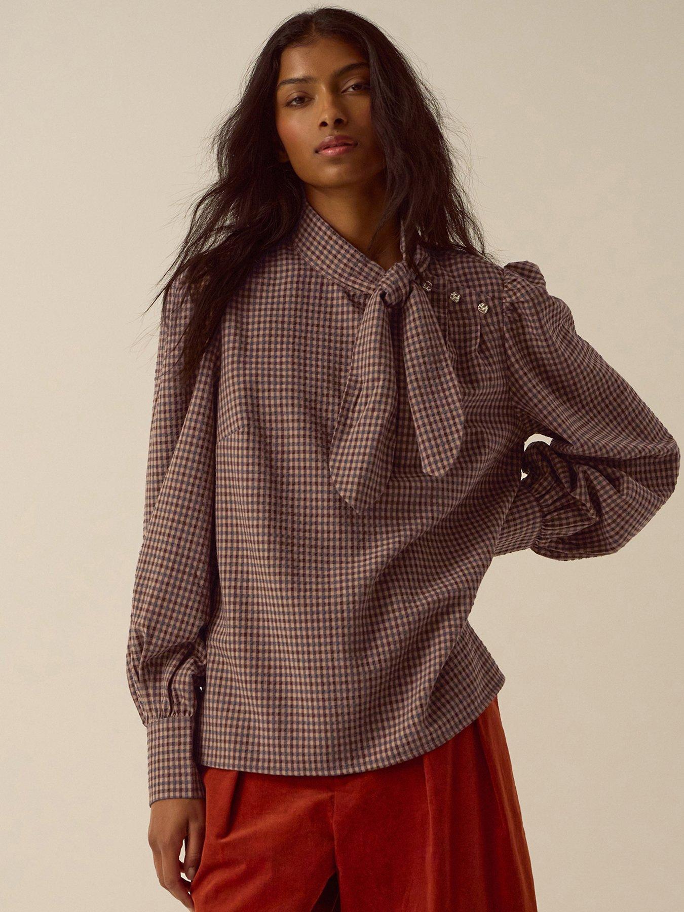 Monsoon Myla Check Tie Top