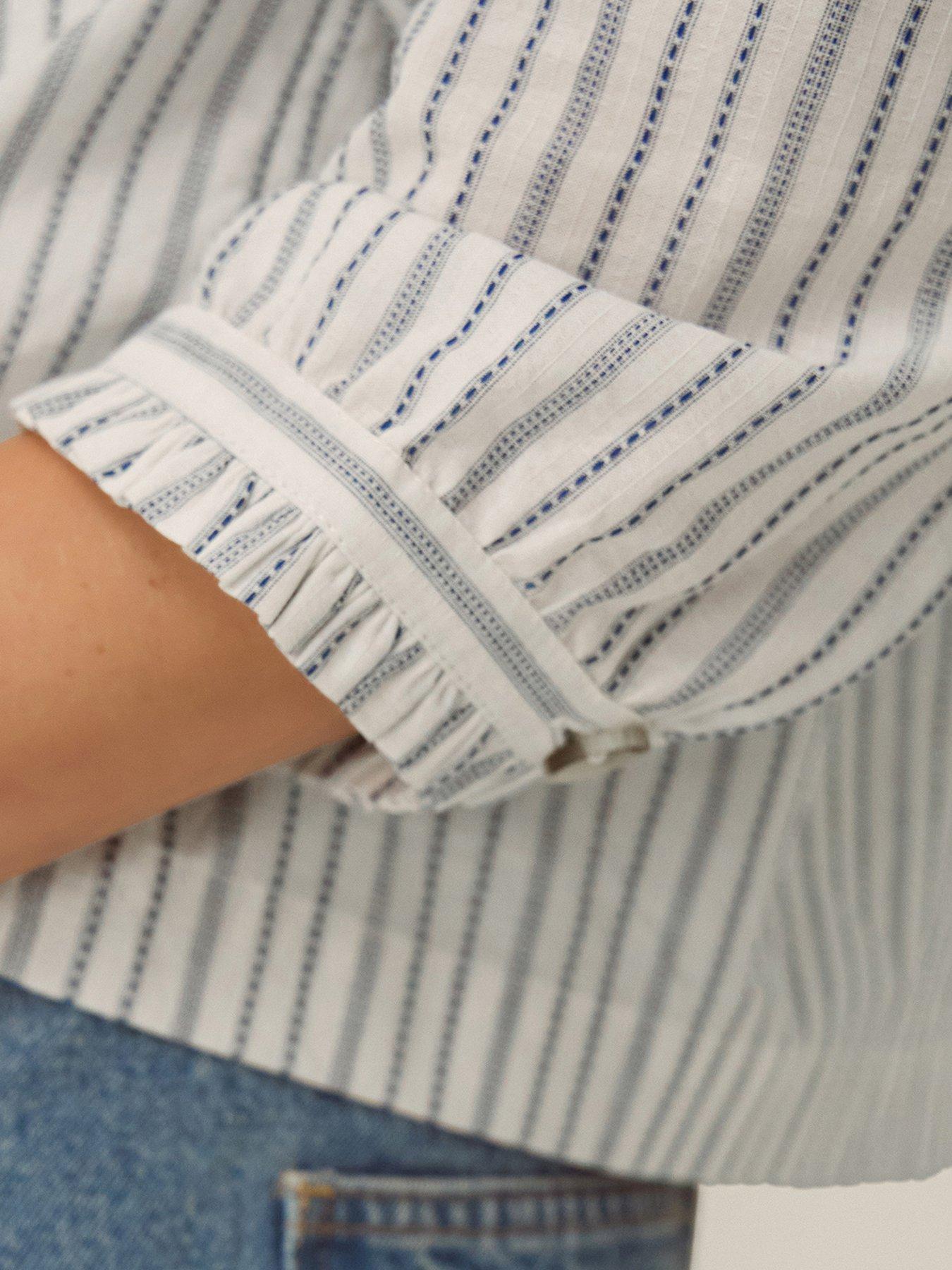 Image 5 of 5 of Monsoon Gilly Stripe Shirt - White