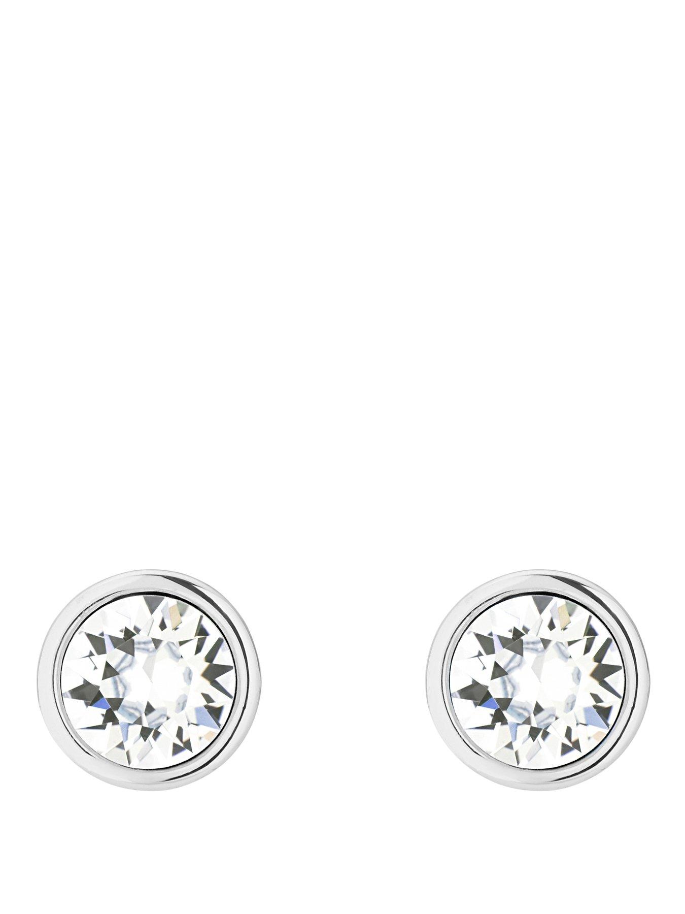 Karen Millen Crystal Dot Stud Earrings