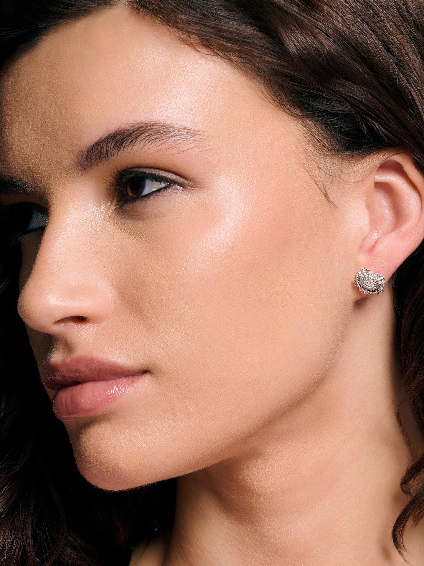 Juicy Couture Crystal Icon Heart Stud Earrings