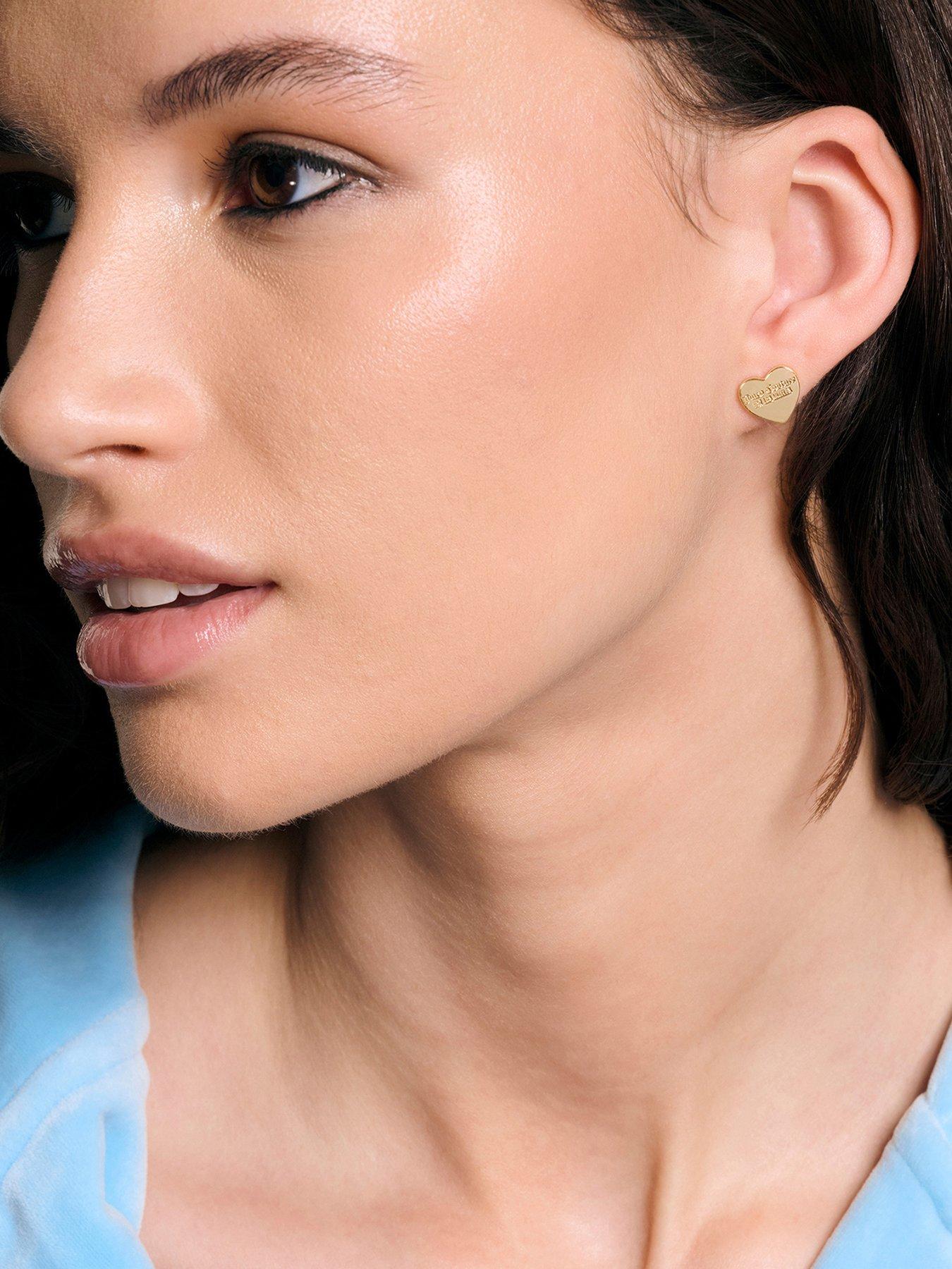 Juicy Couture Heart Stud Earrings