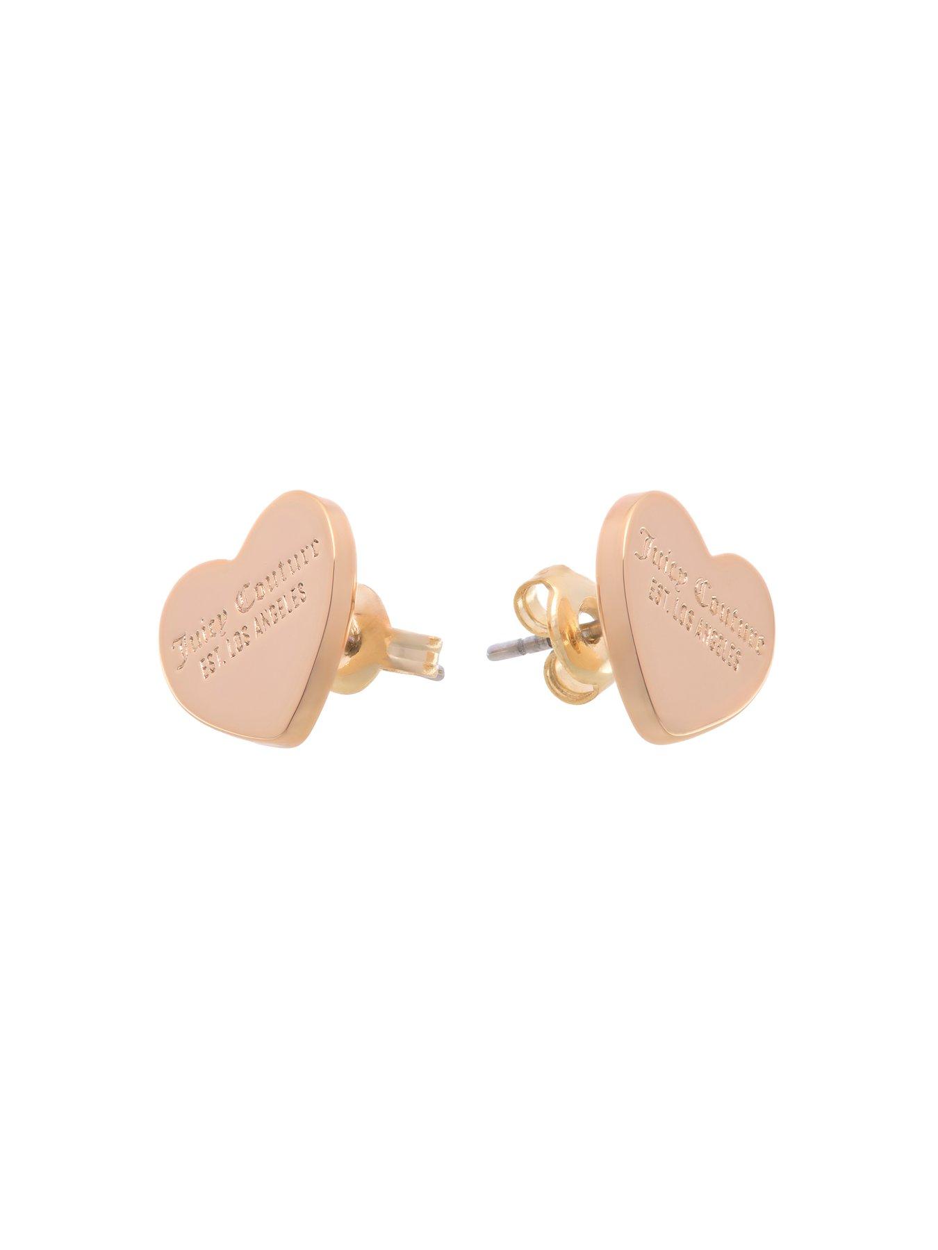 Image 2 of 7 of Juicy Couture Juicy Couture Heart Stud Earrings