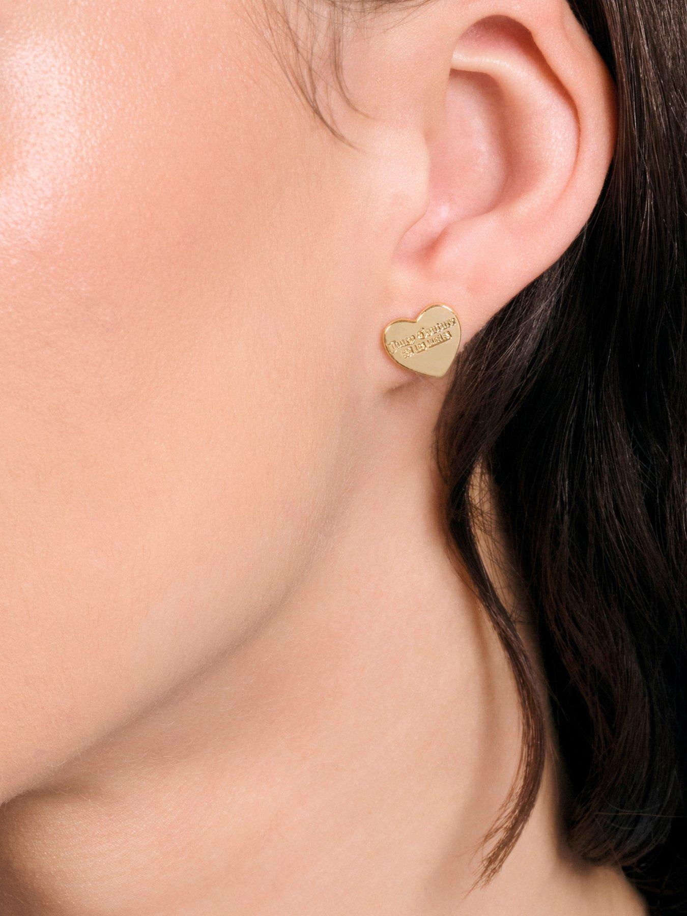 Image 5 of 7 of Juicy Couture Juicy Couture Heart Stud Earrings
