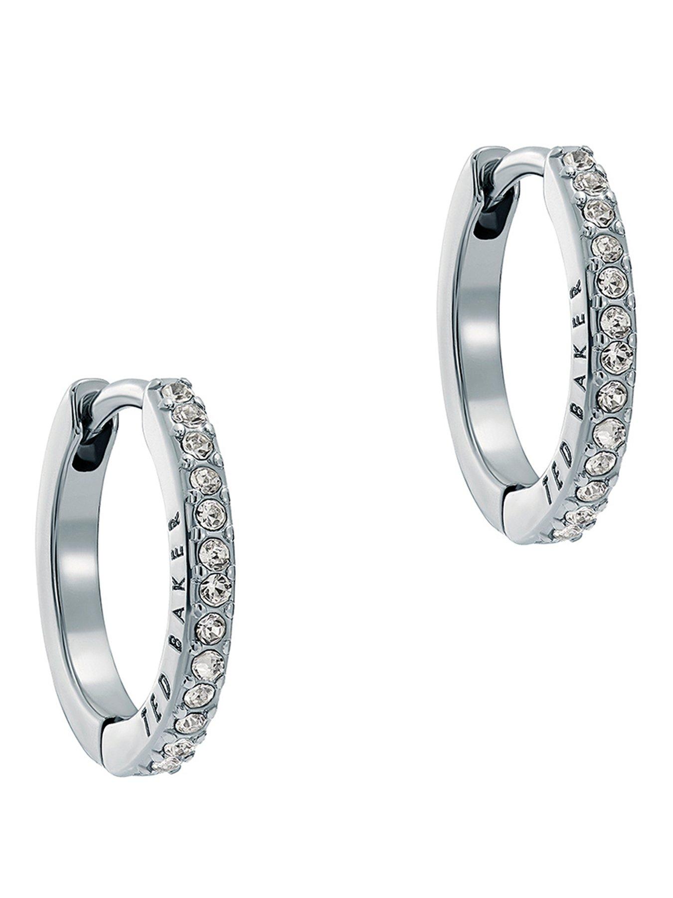 Image 1 of 6 of Ted Baker HEPLIE: Crystal Hoop Earrings (14mm)