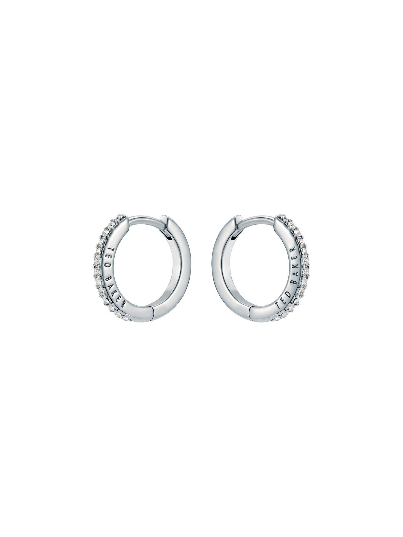 Image 2 of 6 of Ted Baker HEPLIE: Crystal Hoop Earrings (14mm)