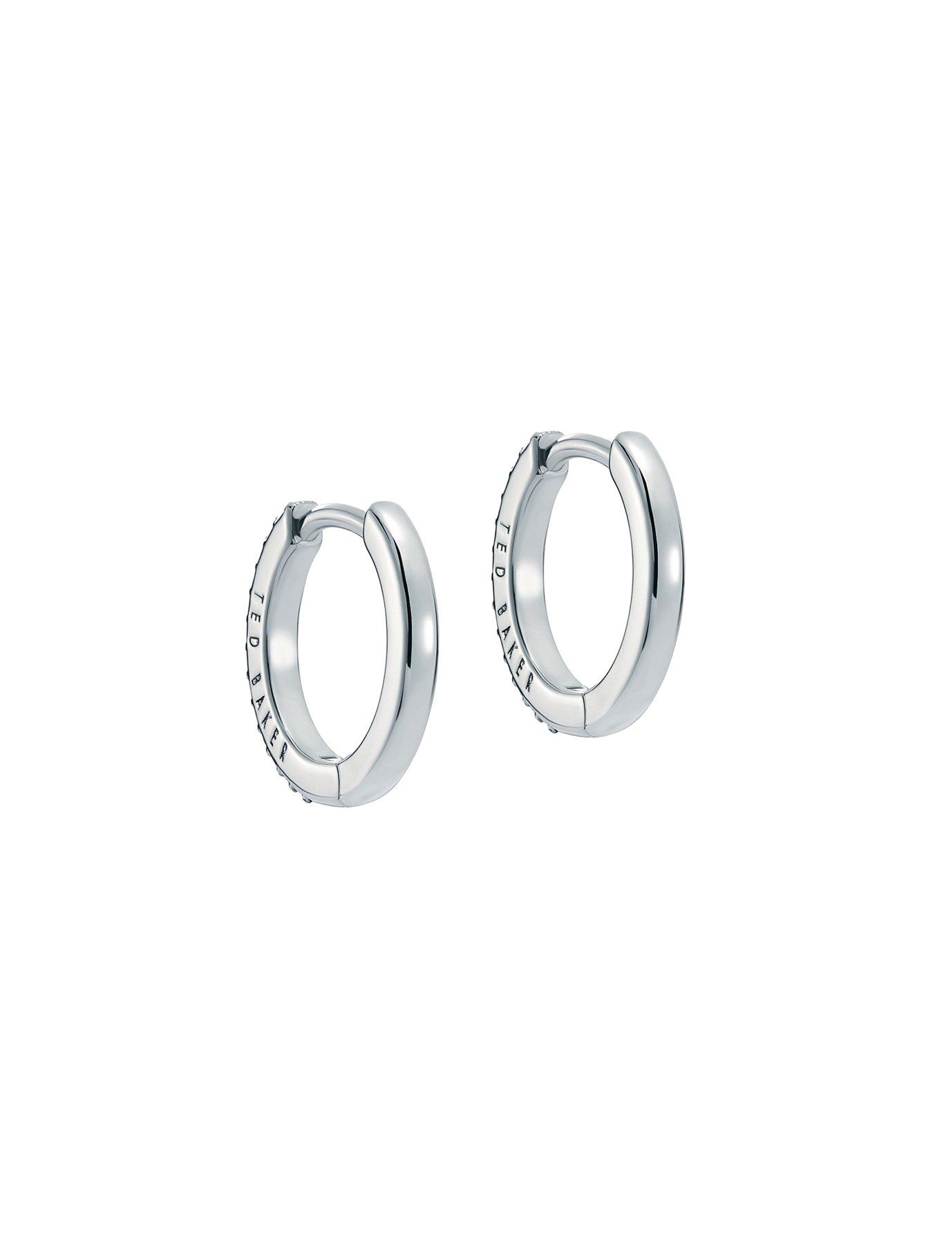 Image 3 of 6 of Ted Baker HEPLIE: Crystal Hoop Earrings (14mm)