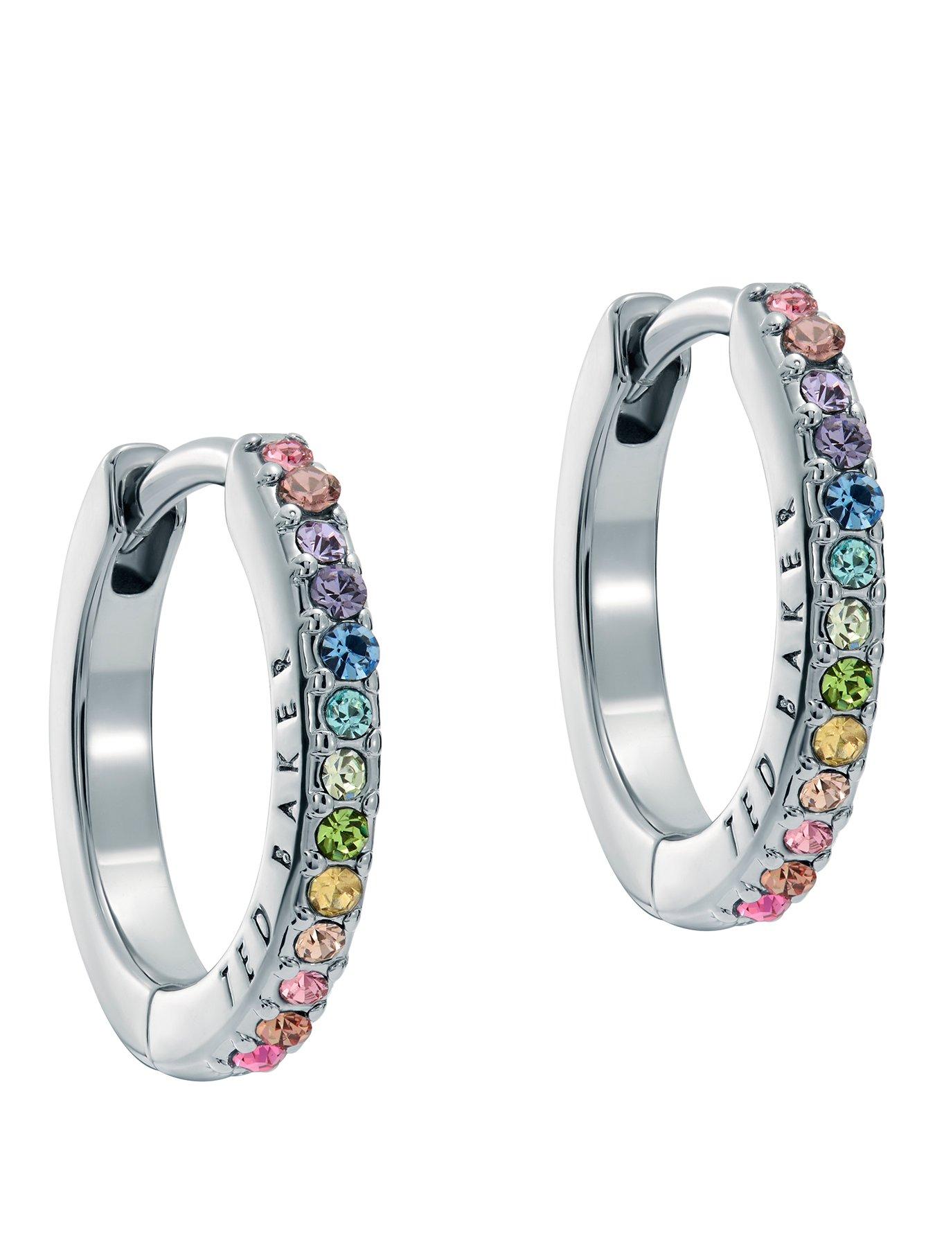 Ted Baker HEPLIE: Crystal Hoop Earrings (14mm)