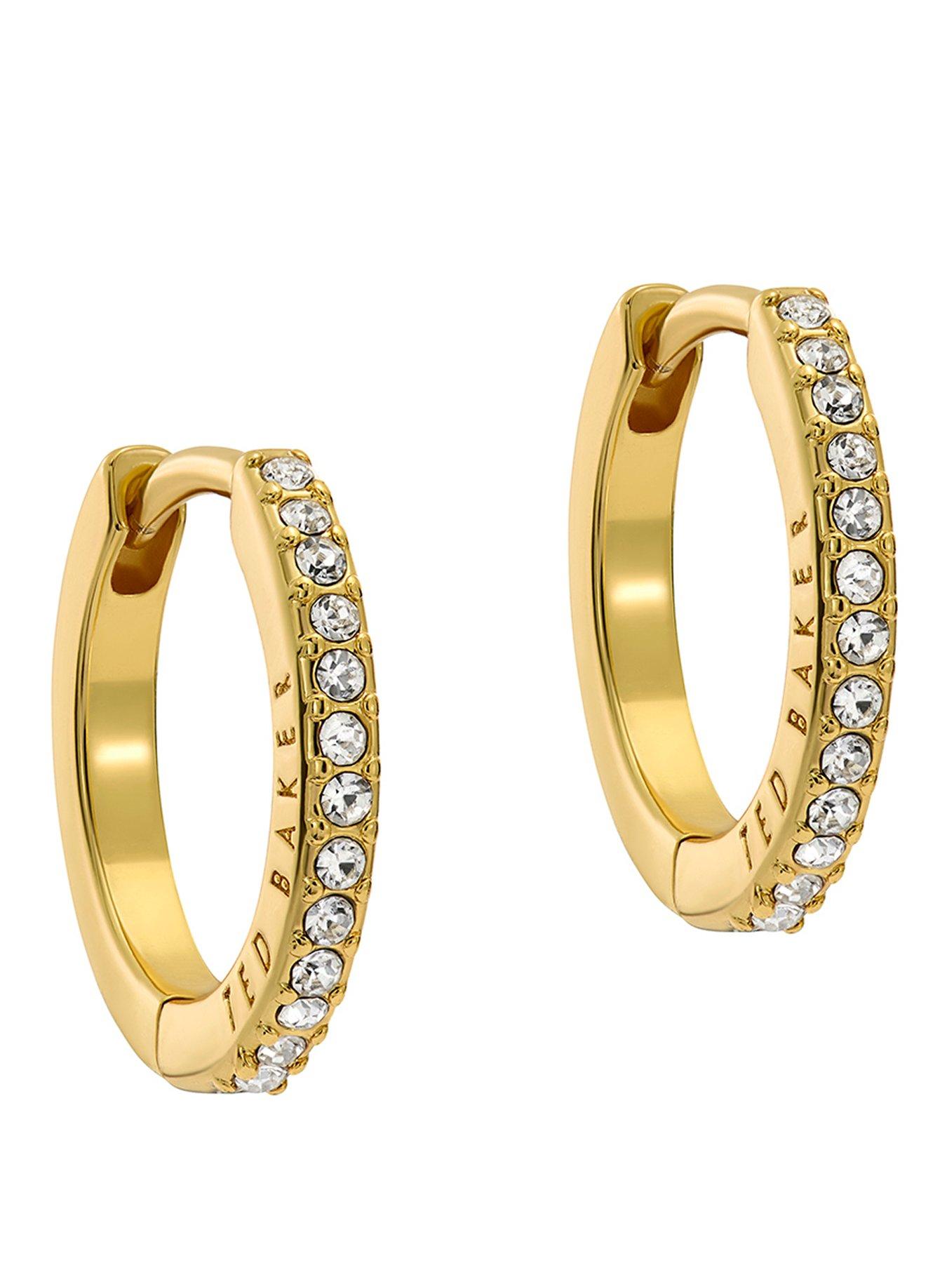 Ted Baker HEPLIE: Crystal Hoop Earrings (14mm)