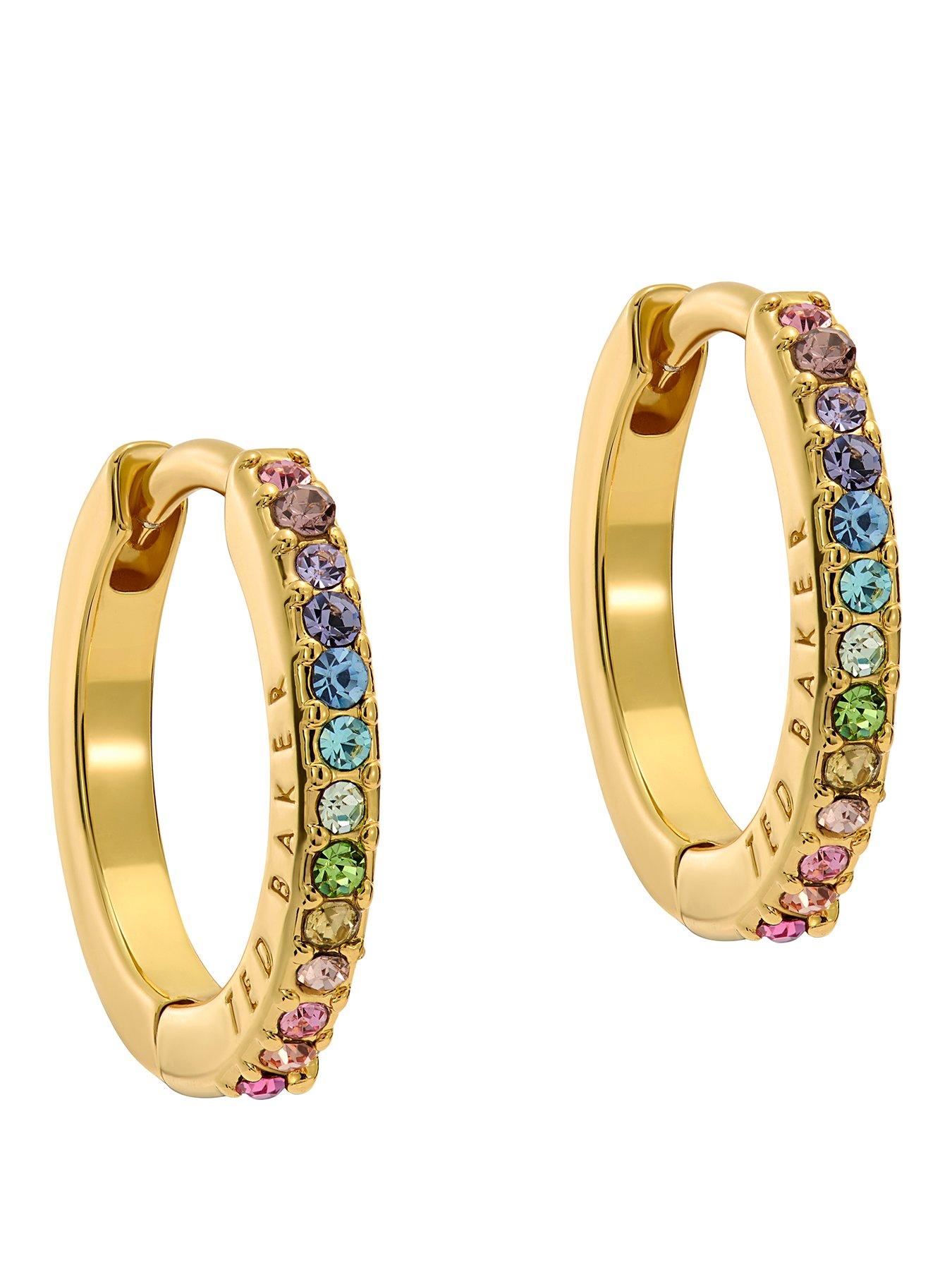 Image 1 of 7 of Ted Baker HEPLIE: Crystal Hoop Earrings (14mm)