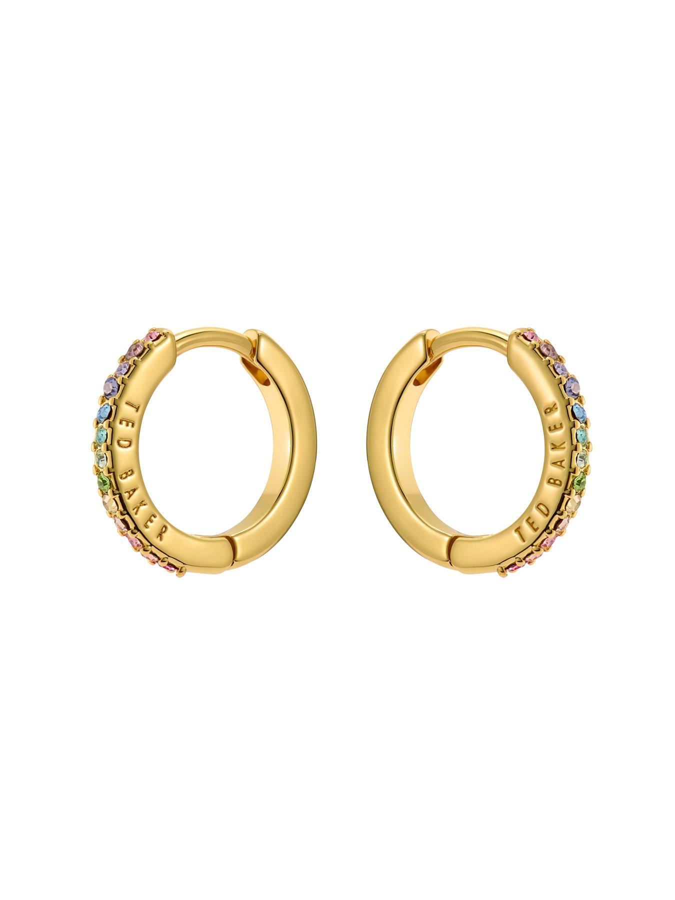 Image 2 of 7 of Ted Baker HEPLIE: Crystal Hoop Earrings (14mm)