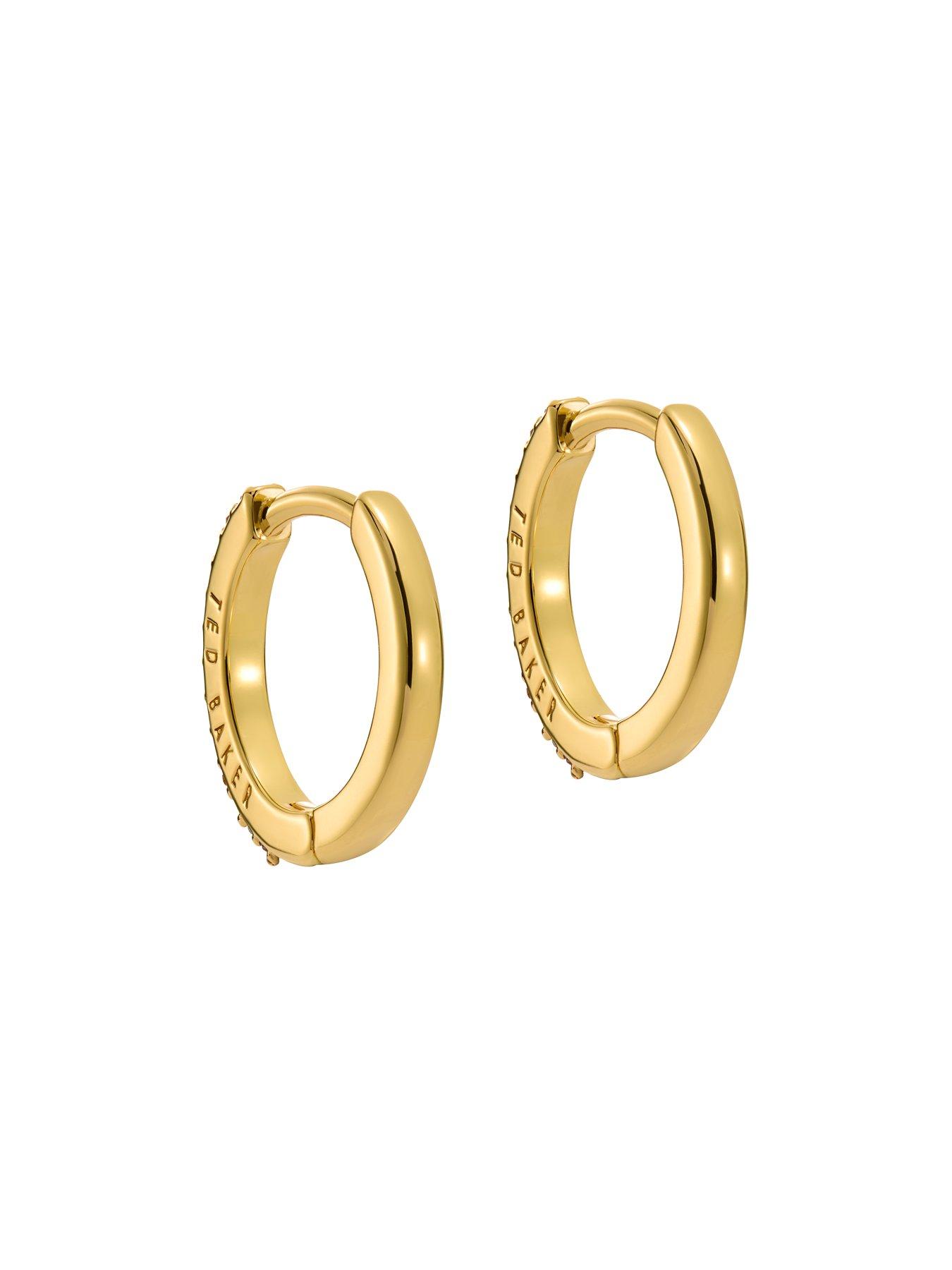 Image 3 of 7 of Ted Baker HEPLIE: Crystal Hoop Earrings (14mm)