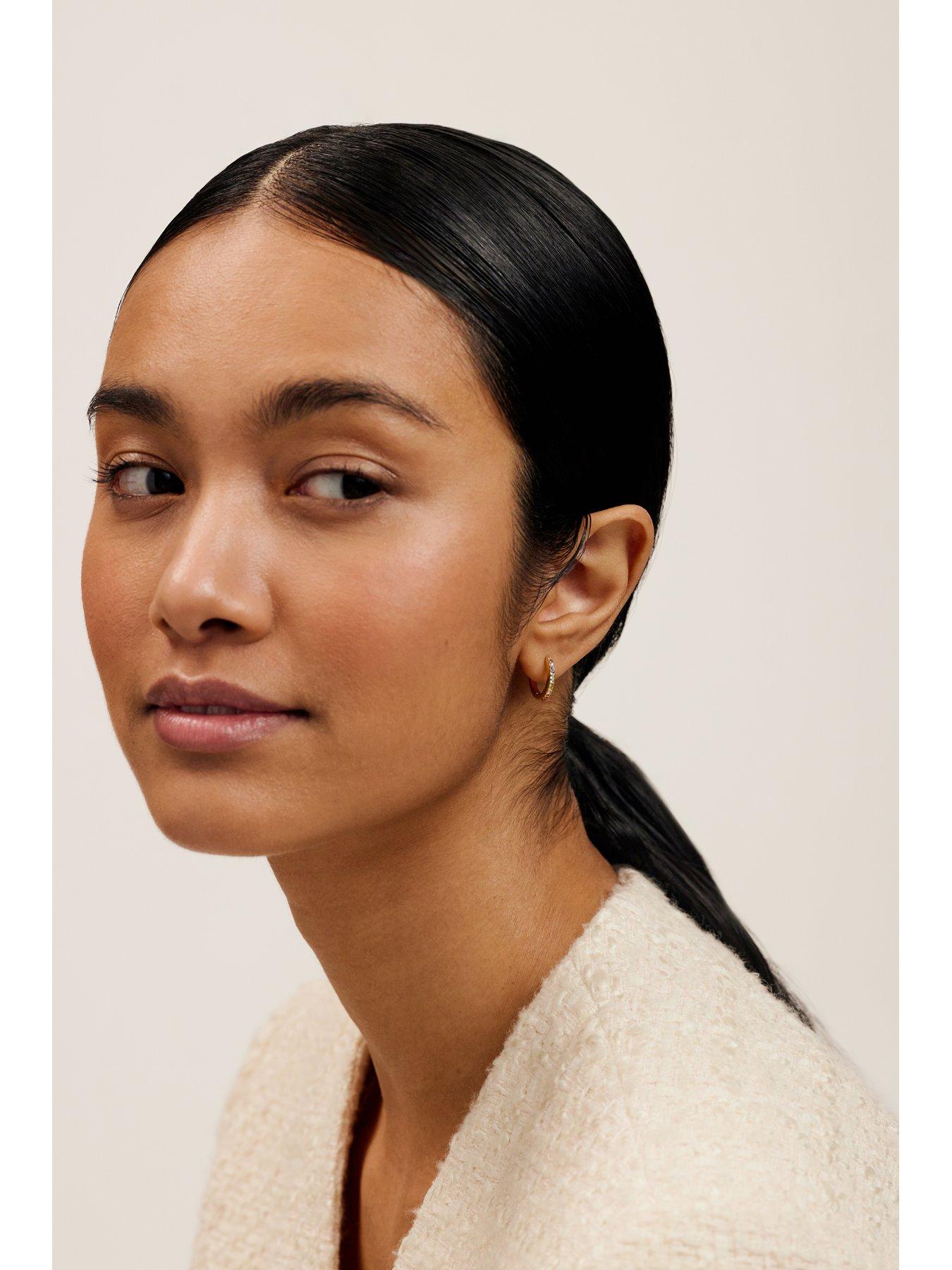 Image 4 of 7 of Ted Baker HEPLIE: Crystal Hoop Earrings (14mm)