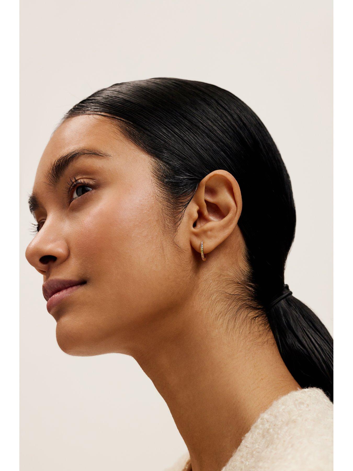 Image 5 of 7 of Ted Baker HEPLIE: Crystal Hoop Earrings (14mm)