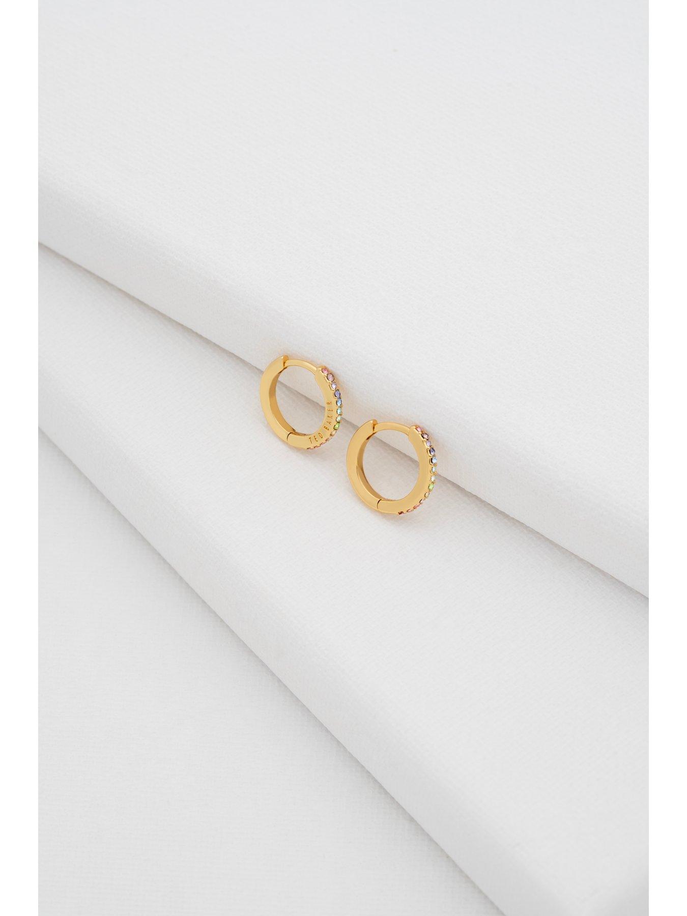 Image 6 of 7 of Ted Baker HEPLIE: Crystal Hoop Earrings (14mm)