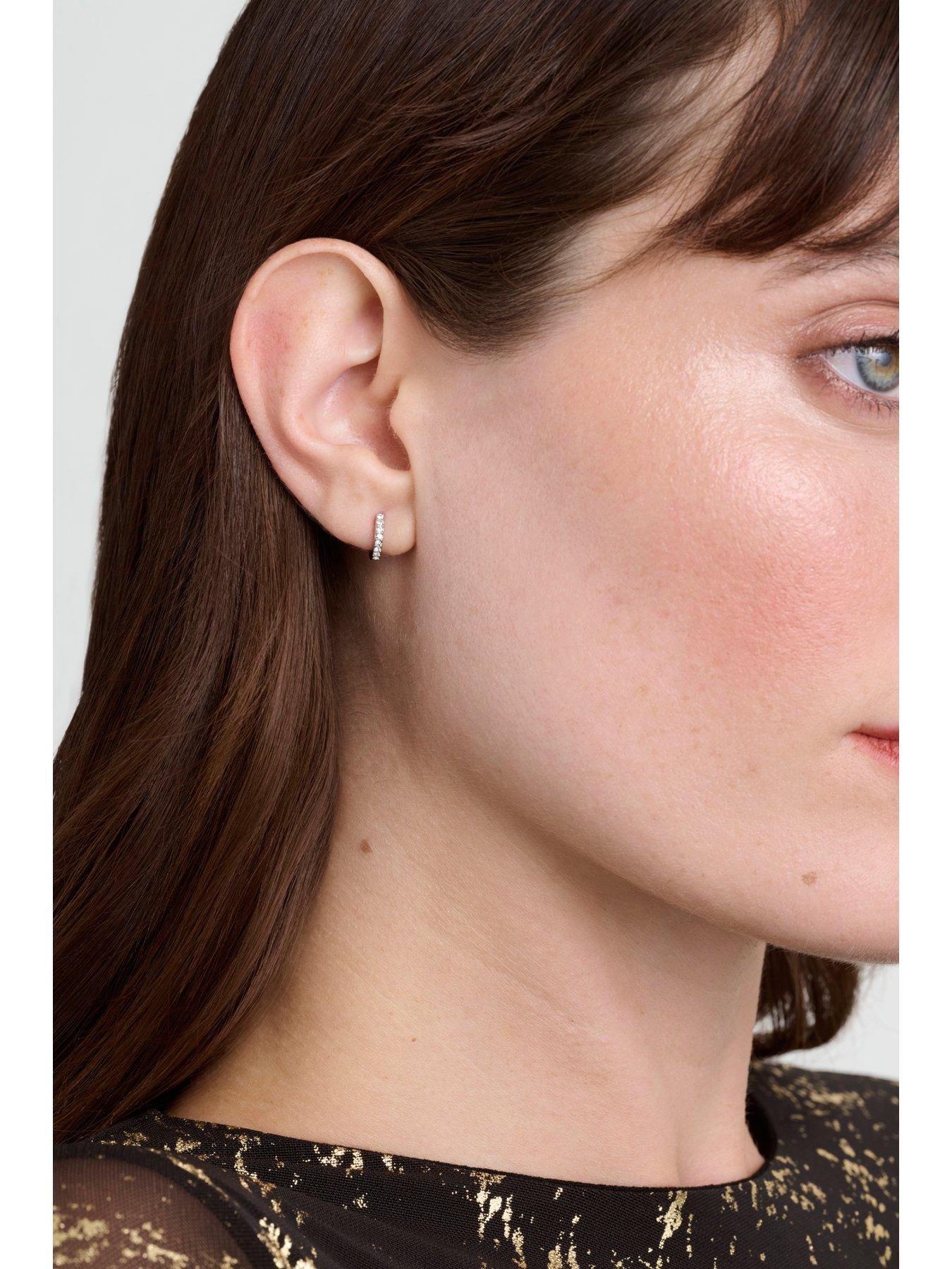 Image 3 of 5 of Ted Baker HETTIE: Crystal Hoop Earrings (10mm)