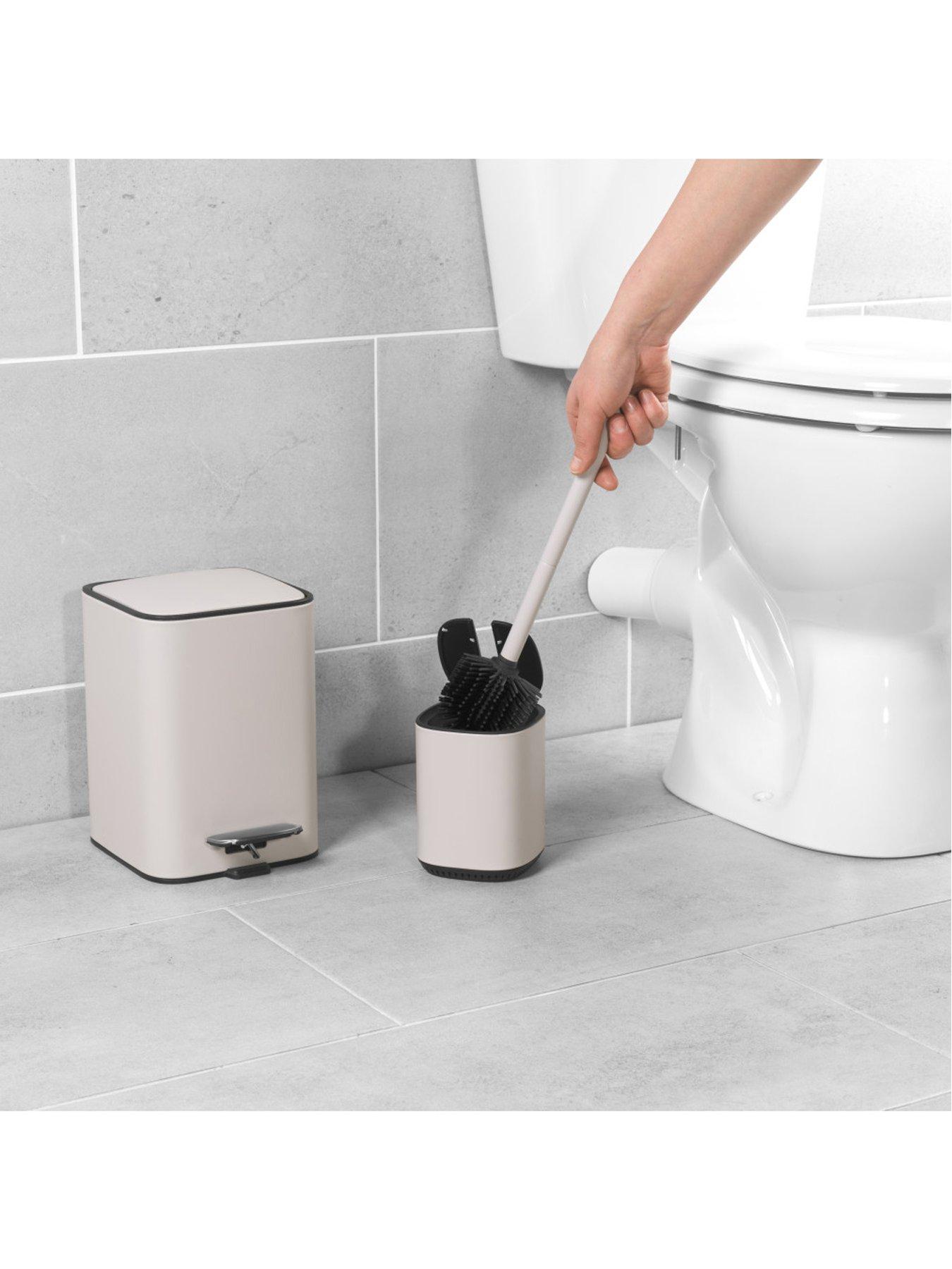 Beldray 2pc Bin And Toilet Brush Set Grey