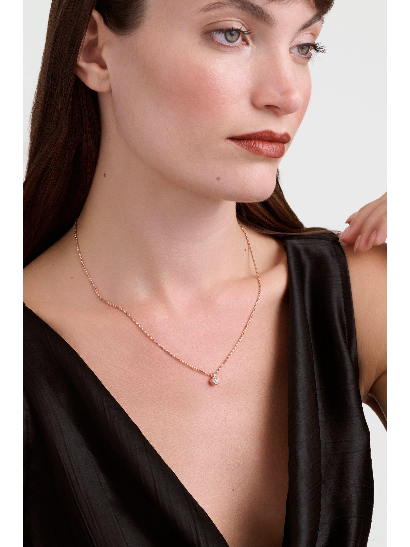 Image 4 of 7 of Ted Baker SININAA: Crystal Pendant Necklace