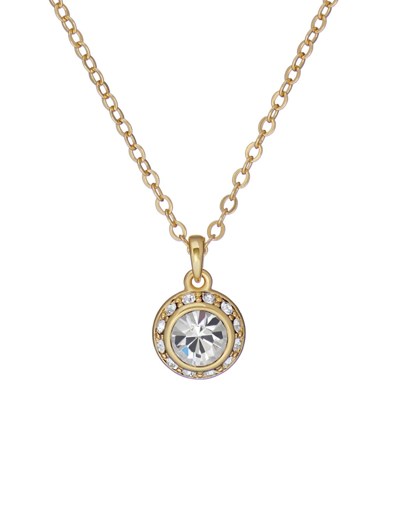 Ted Baker SOLTELL: Solitaire Sparkle Crystal Pendant Necklace