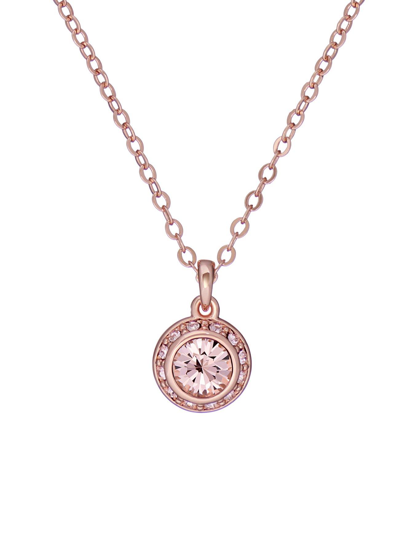 Image 1 of 5 of Ted Baker SOLTELL: Solitaire Sparkle Crystal Pendant Necklace